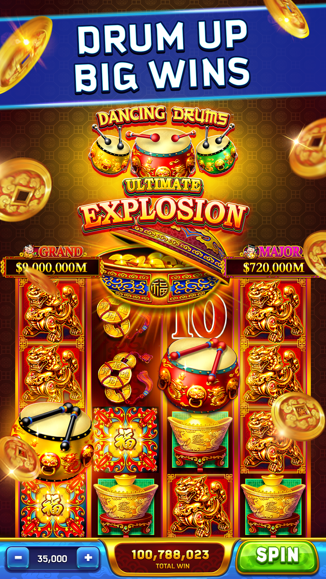 اسکرین شات 4 بازی Dancing Drums Slots Casino