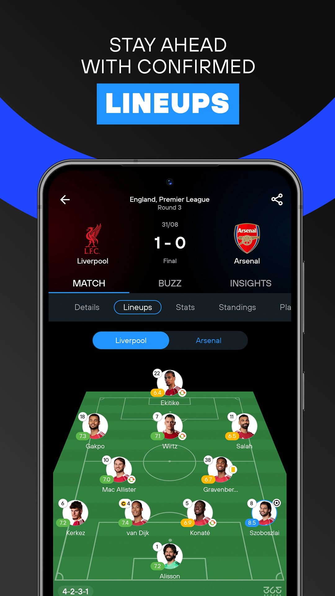 اسکرین شات 3 برنامه 365Scores: Live Scores & News