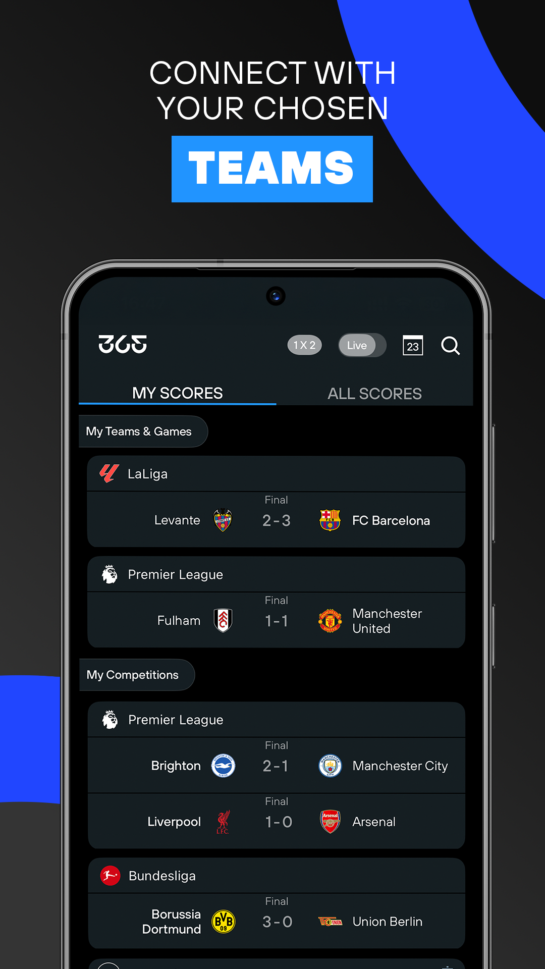 اسکرین شات 2 برنامه 365Scores: Live Scores & News