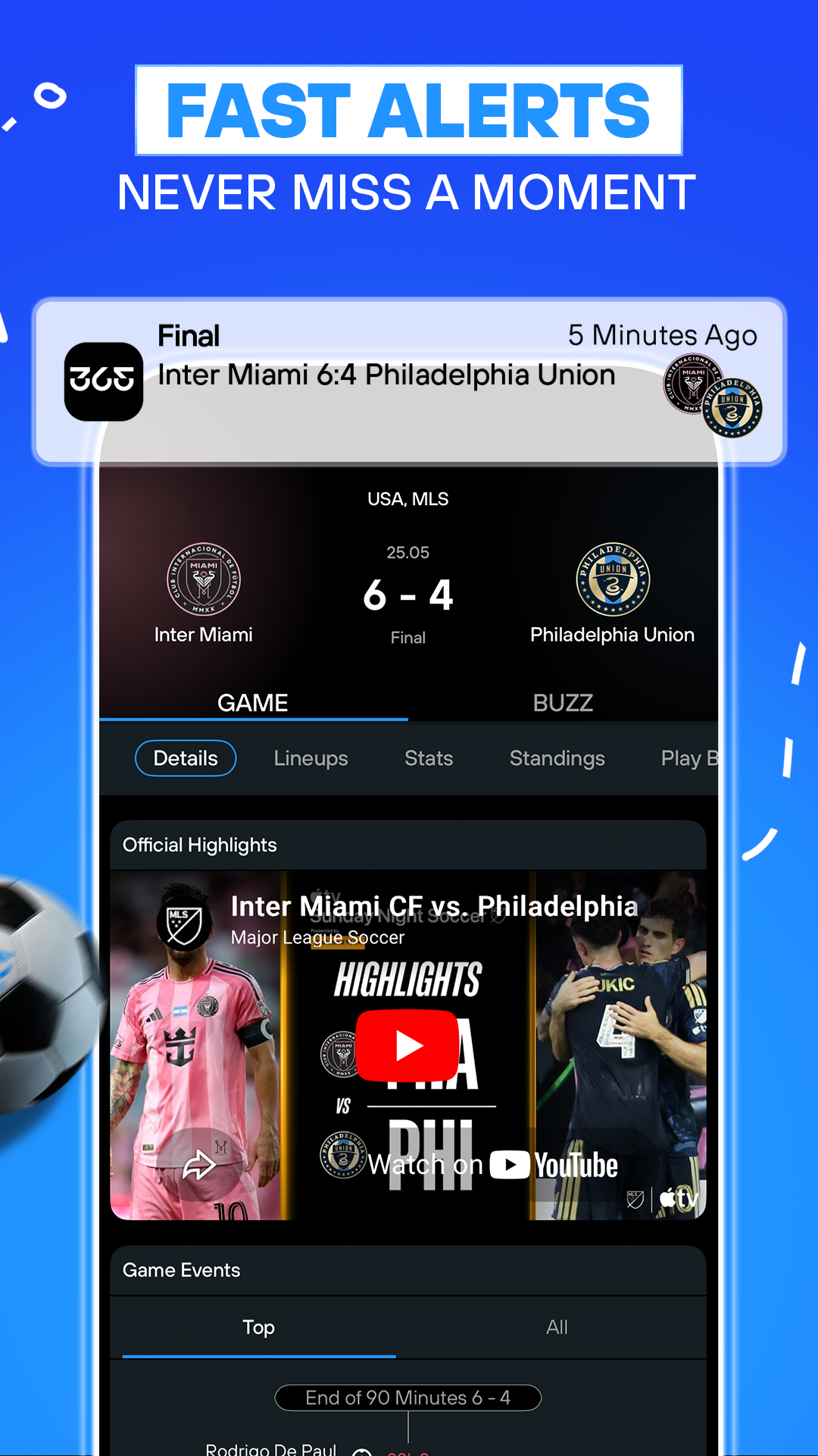 اسکرین شات 2 برنامه 365Scores: Live Sports Scores