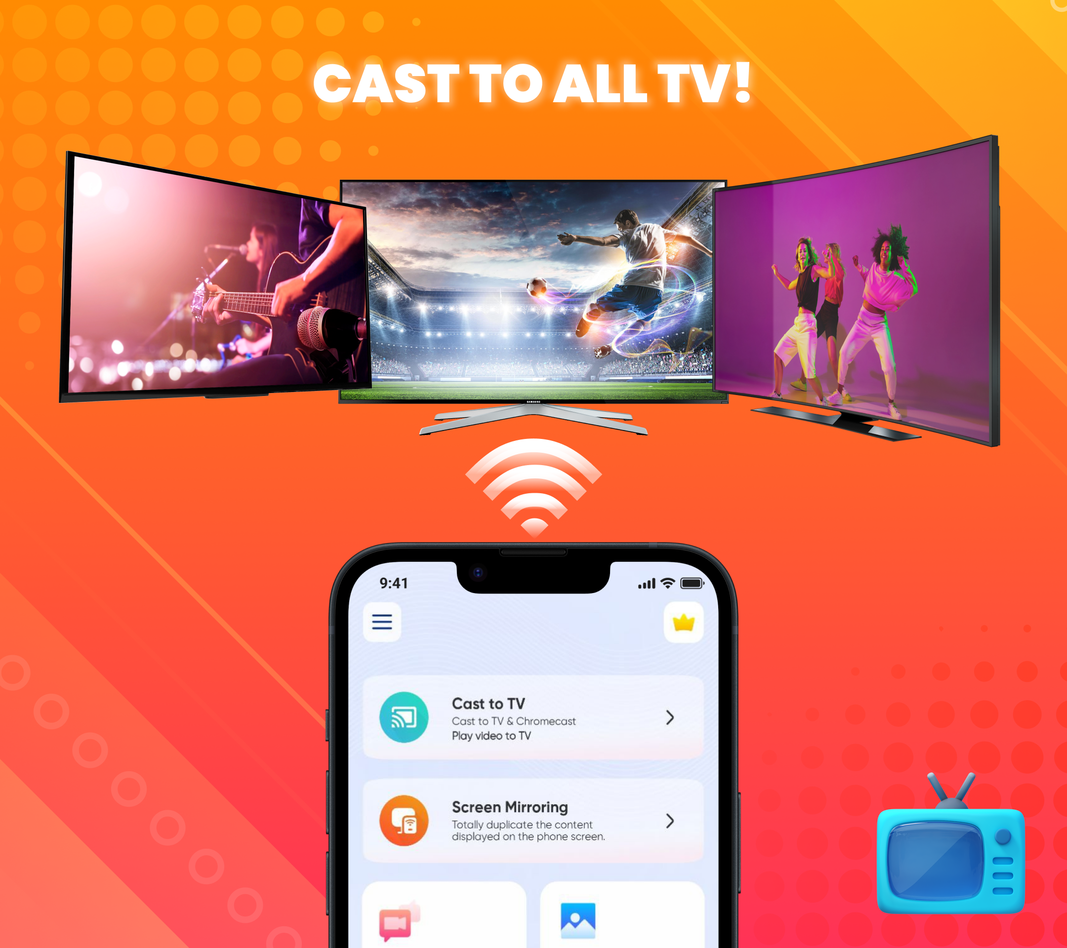 اسکرین شات 1 برنامه Smart TV Cast: Screen Share