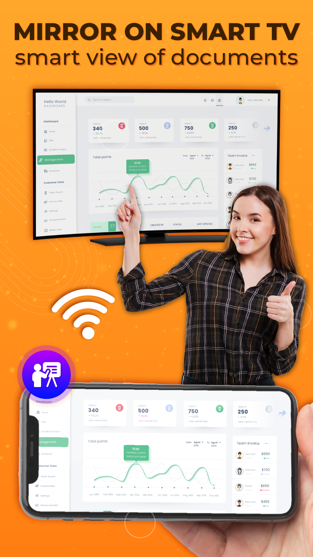 اسکرین شات 6 برنامه Screen Mirroring for Miracast