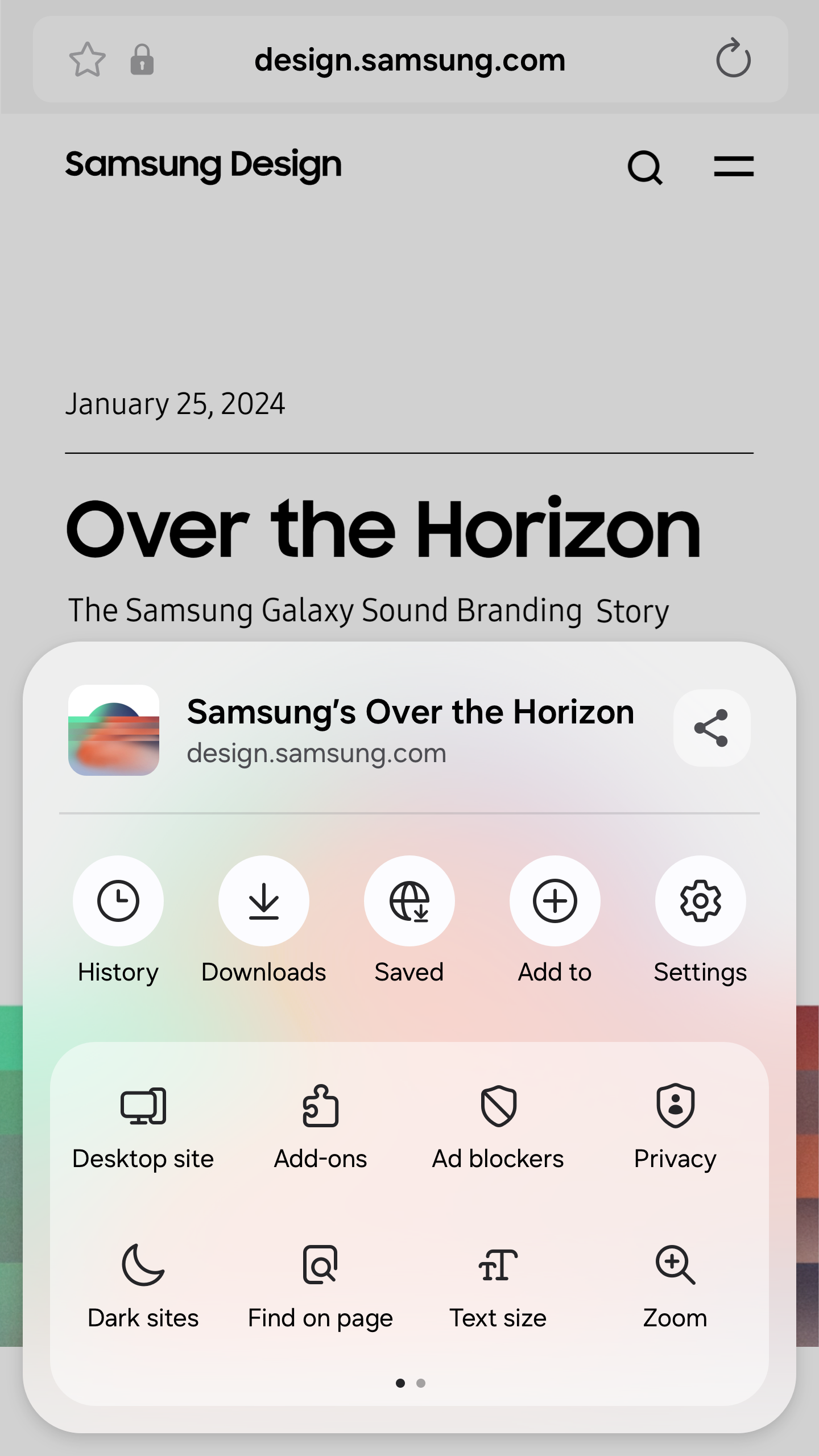 اسکرین شات 2 برنامه Samsung Browser