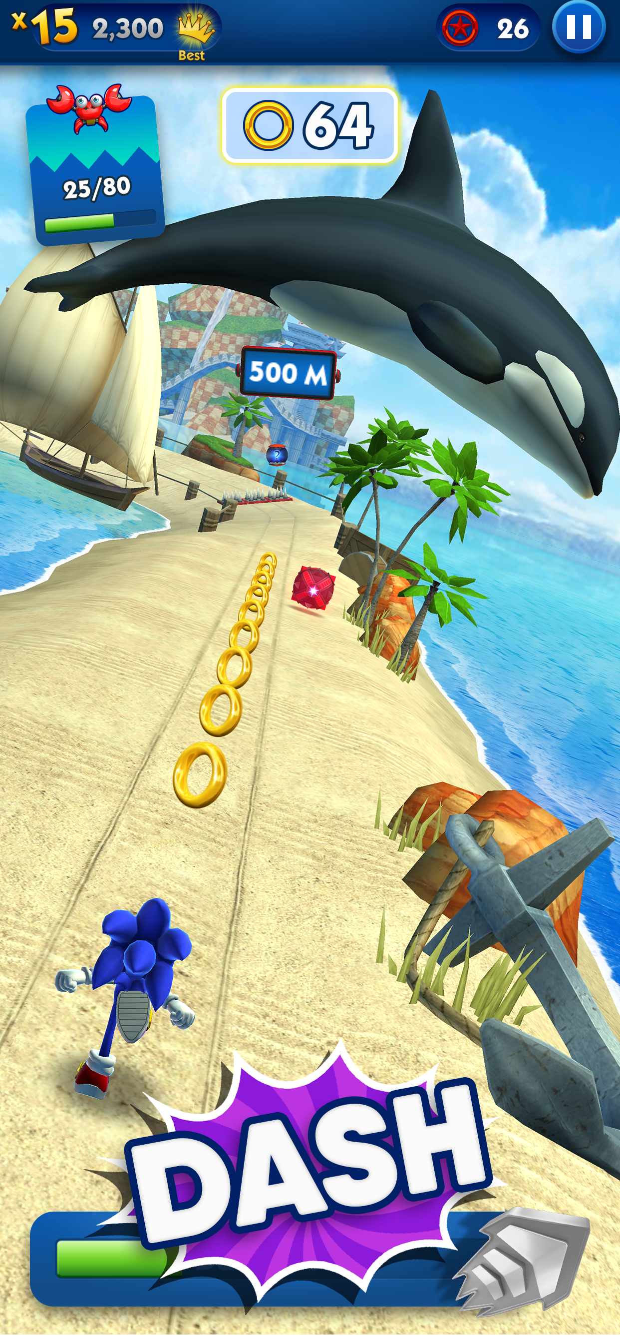 اسکرین شات 3 بازی سونیک دش (sonic dash)