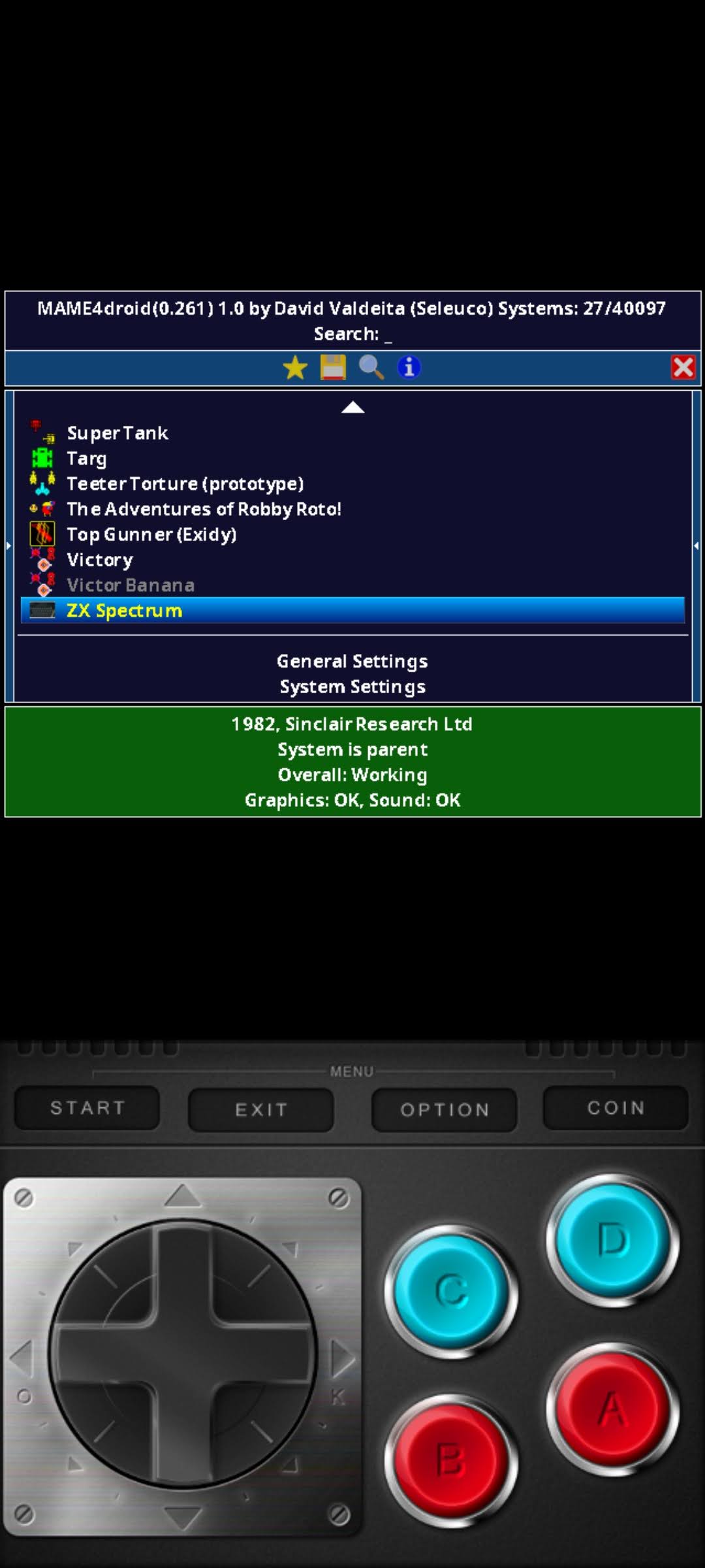 اسکرین شات 1 بازی MAME4droid Current (0.288)