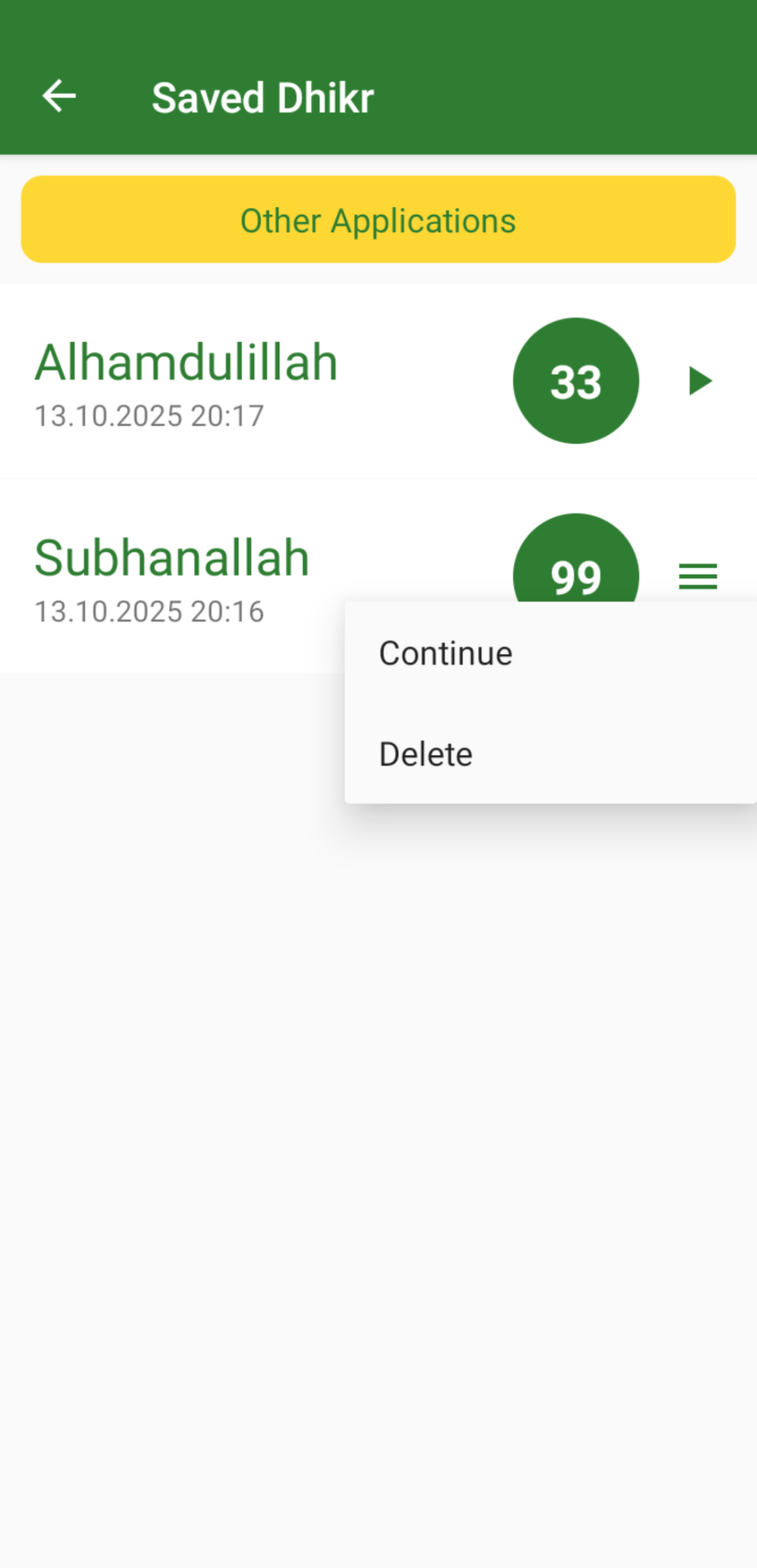 اسکرین شات 4 برنامه Digital Tasbeeh Counter