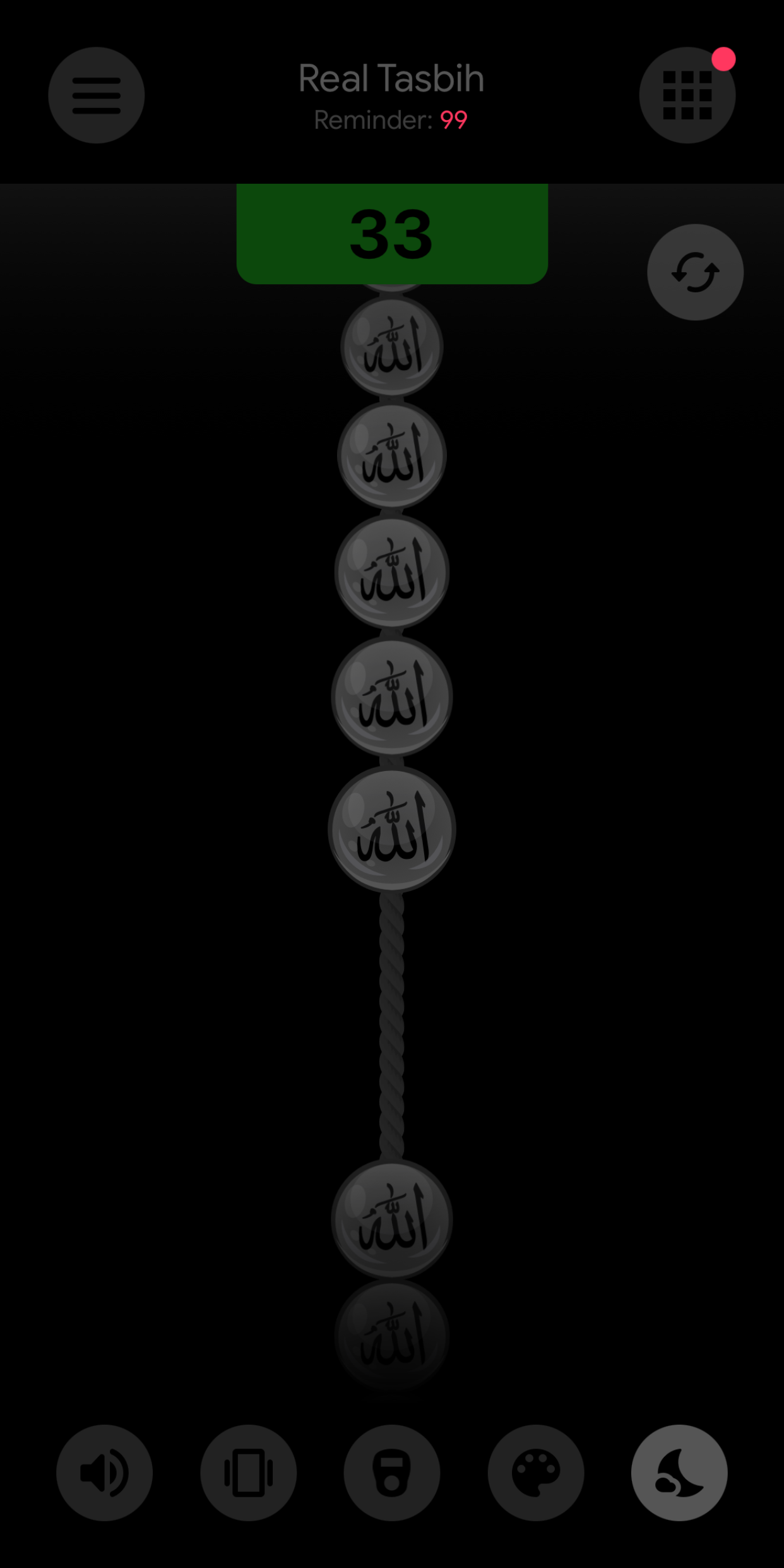اسکرین شات 4 برنامه Real Tasbih Counter: Misbaha