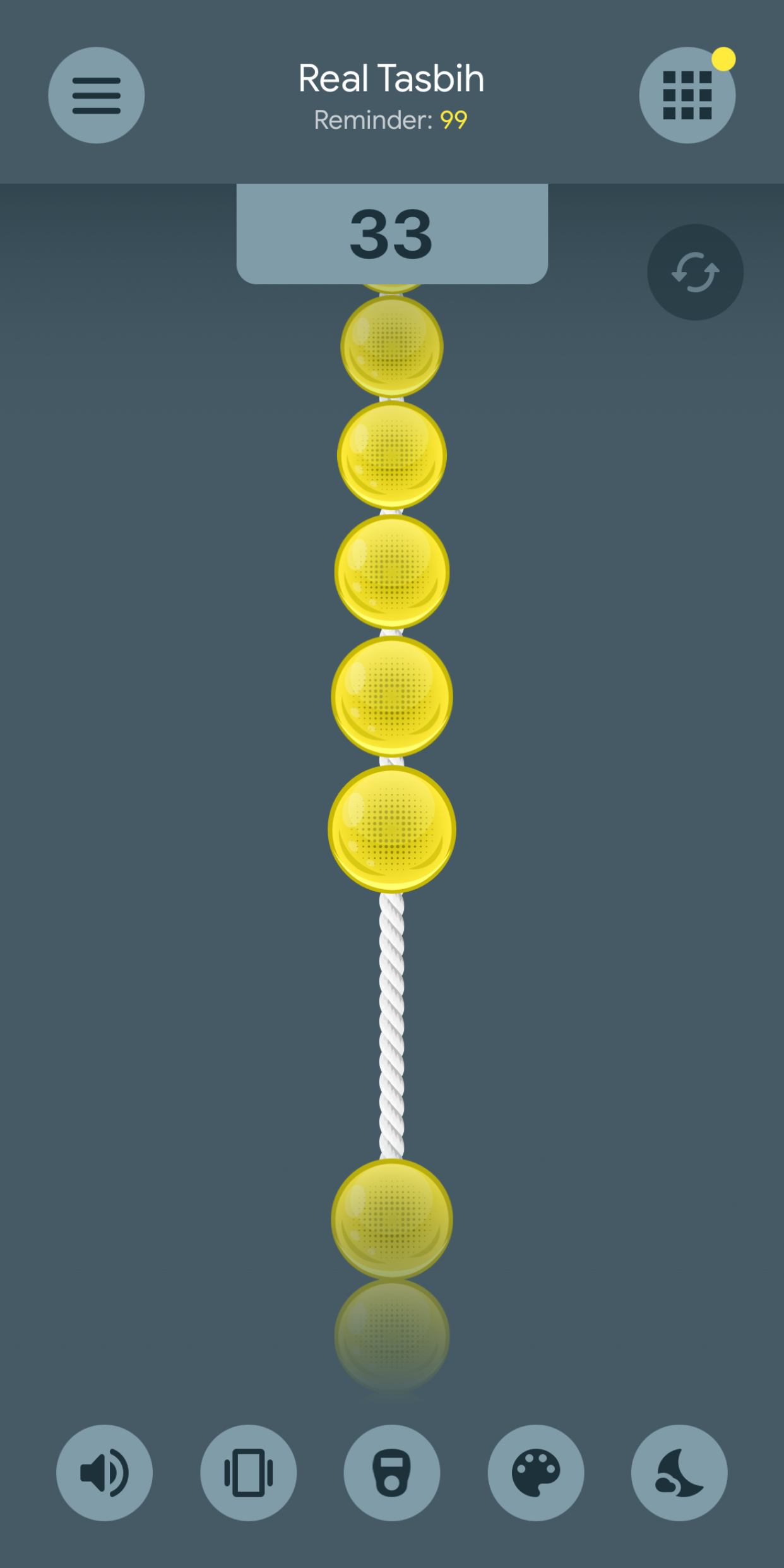 اسکرین شات 1 برنامه Real Tasbih Counter: Misbaha