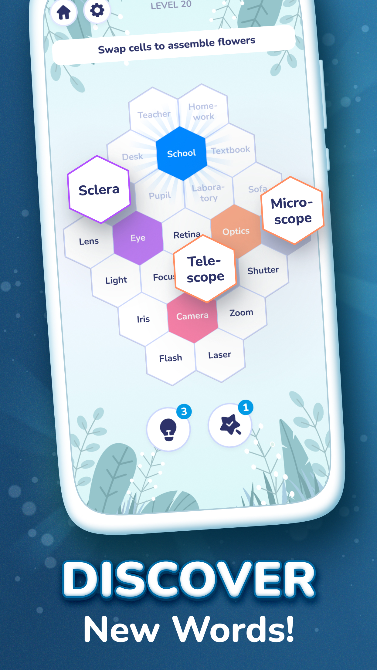 اسکرین شات 4 بازی Hexa Words: Sort Associations