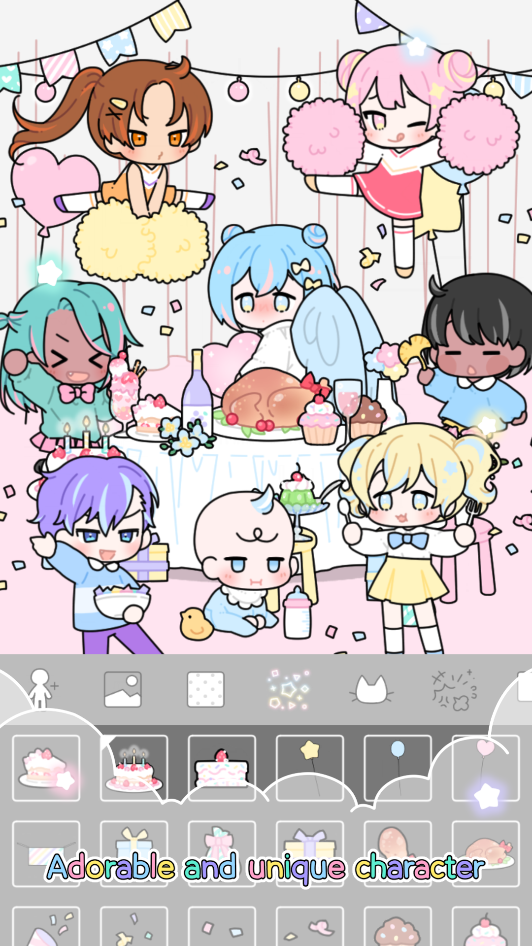 اسکرین شات 1 بازی Pastel Party : Dress Up Game