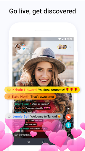 اسکرین شات 5 برنامه Tango - Live Video Broadcasts