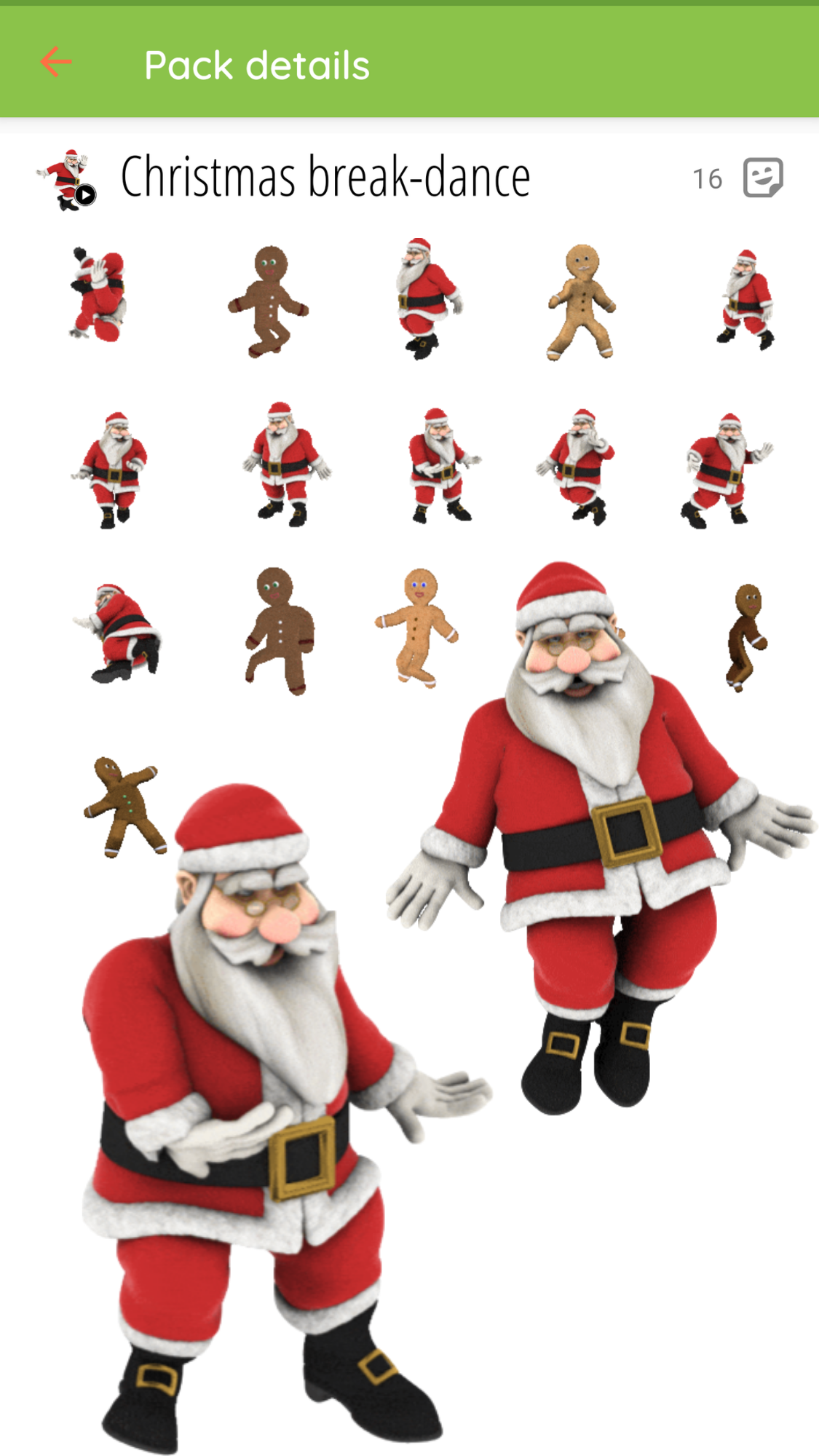 اسکرین شات 3 برنامه Christmas Stickers WASticker