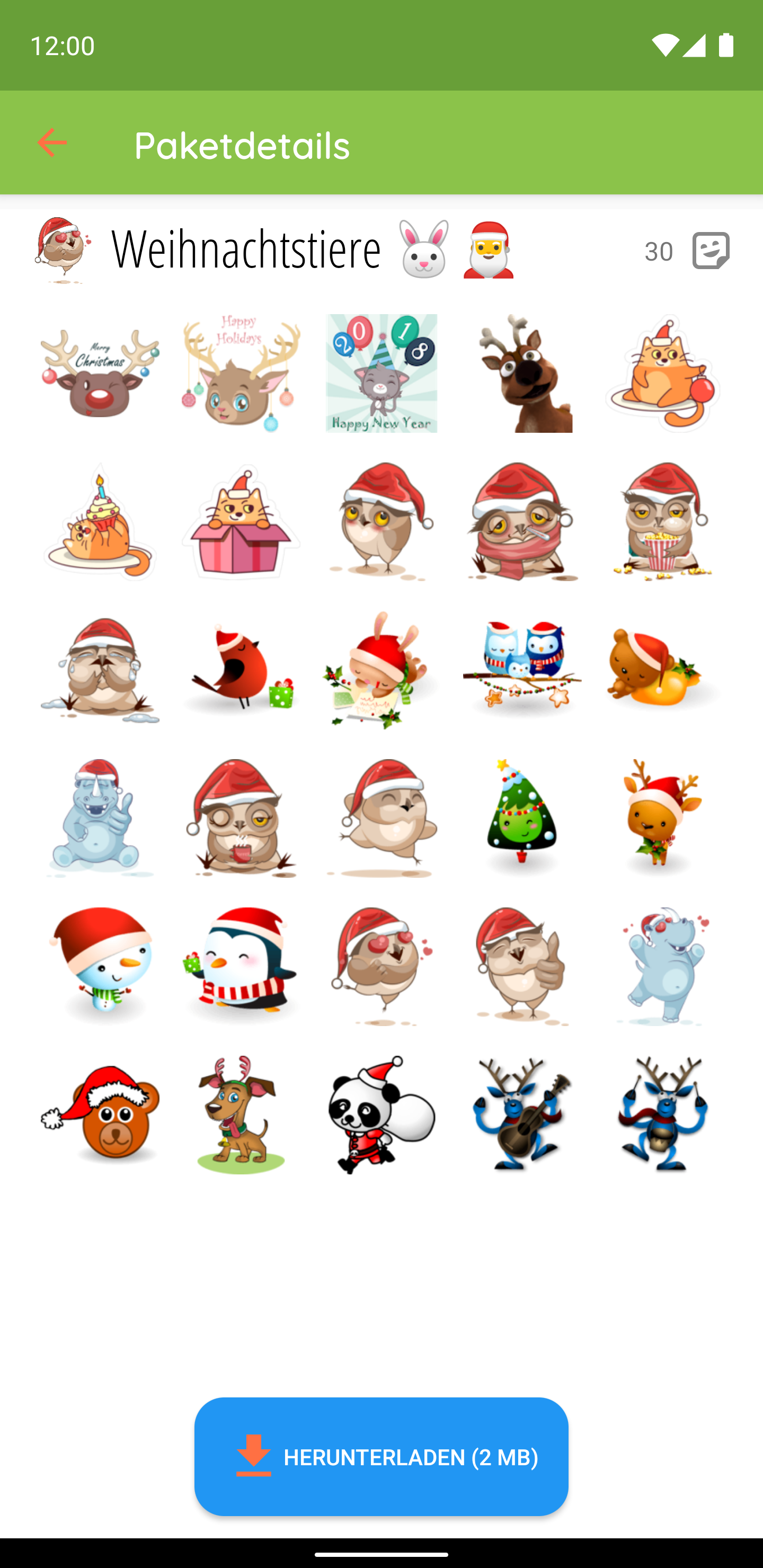 اسکرین شات 7 برنامه Christmas Stickers WASticker