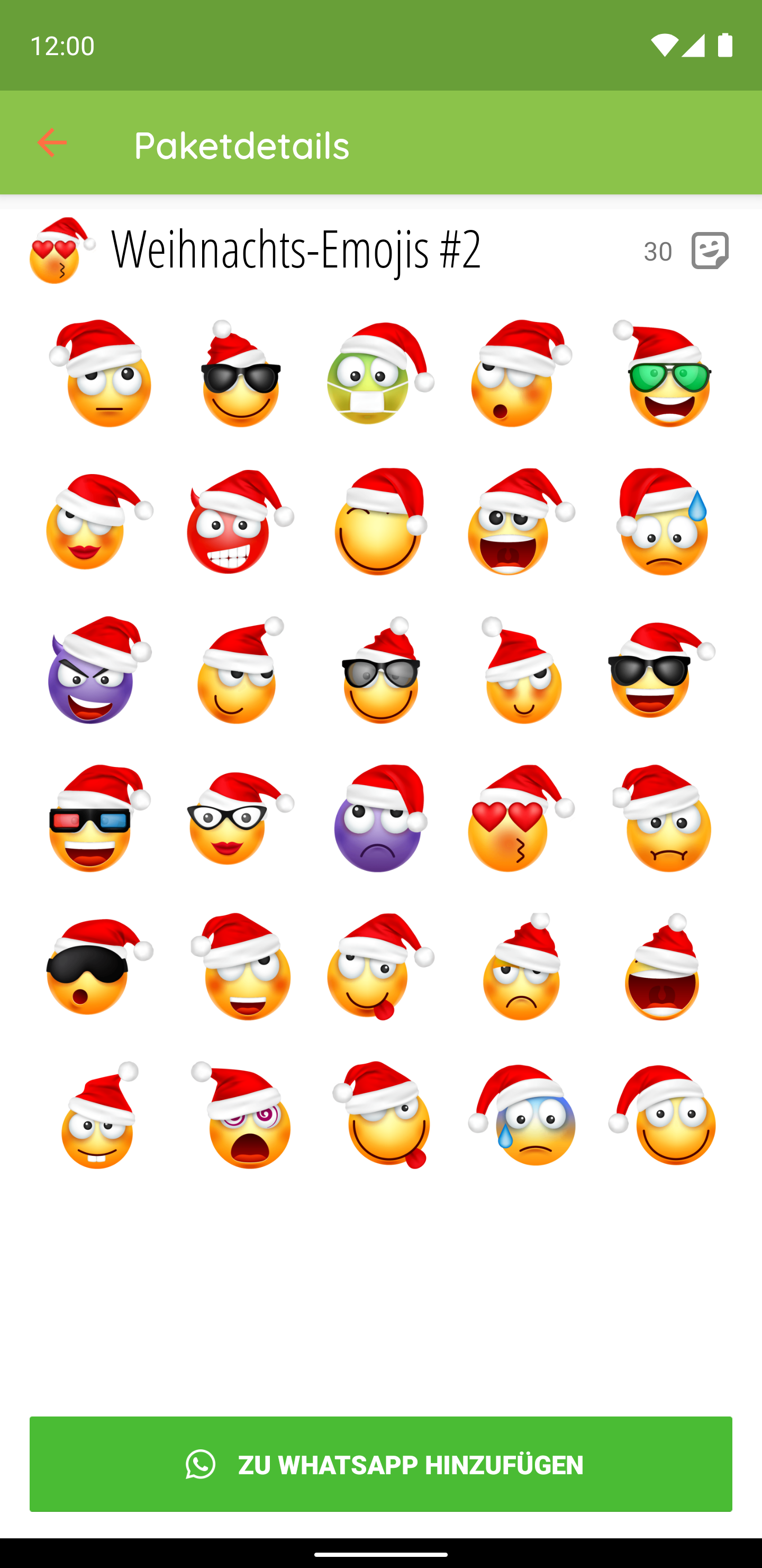 اسکرین شات 6 برنامه Christmas Stickers WASticker