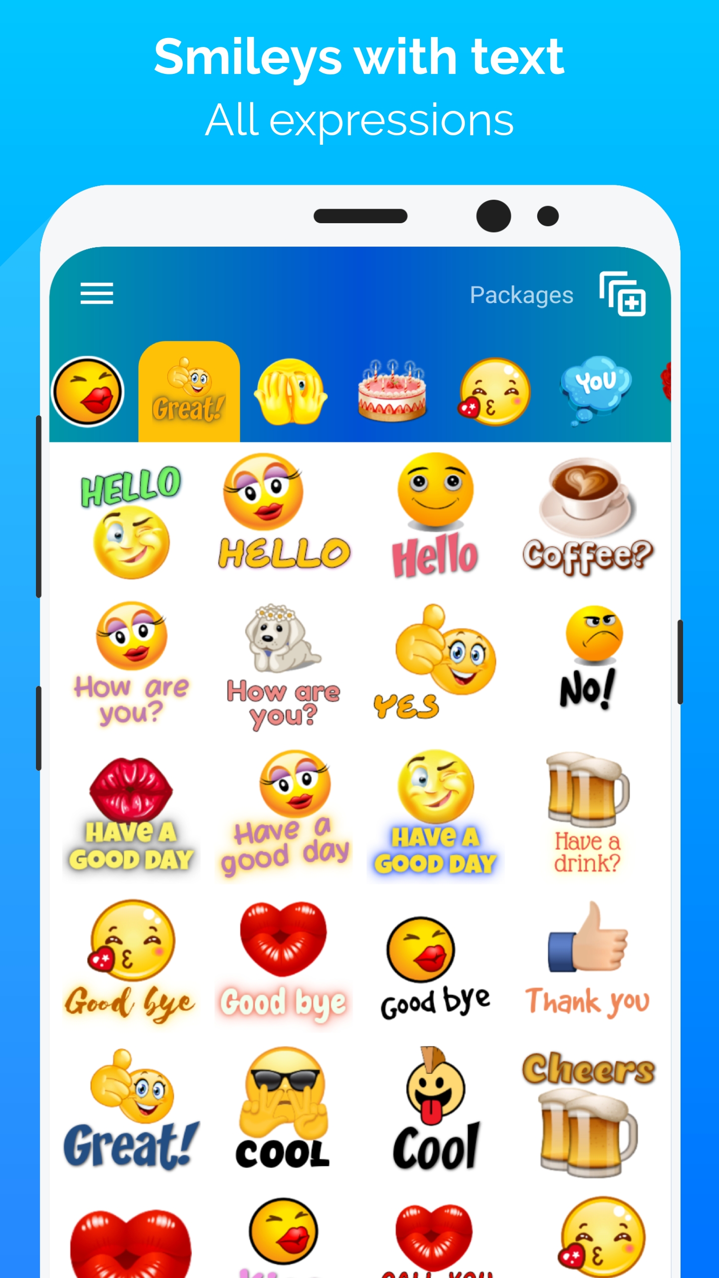 اسکرین شات 1 برنامه WhatSmiley: Emoji WASticker