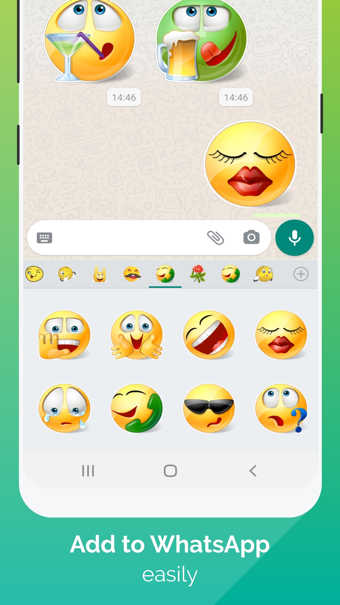 اسکرین شات 3 برنامه WhatSmiley: Emoji WASticker