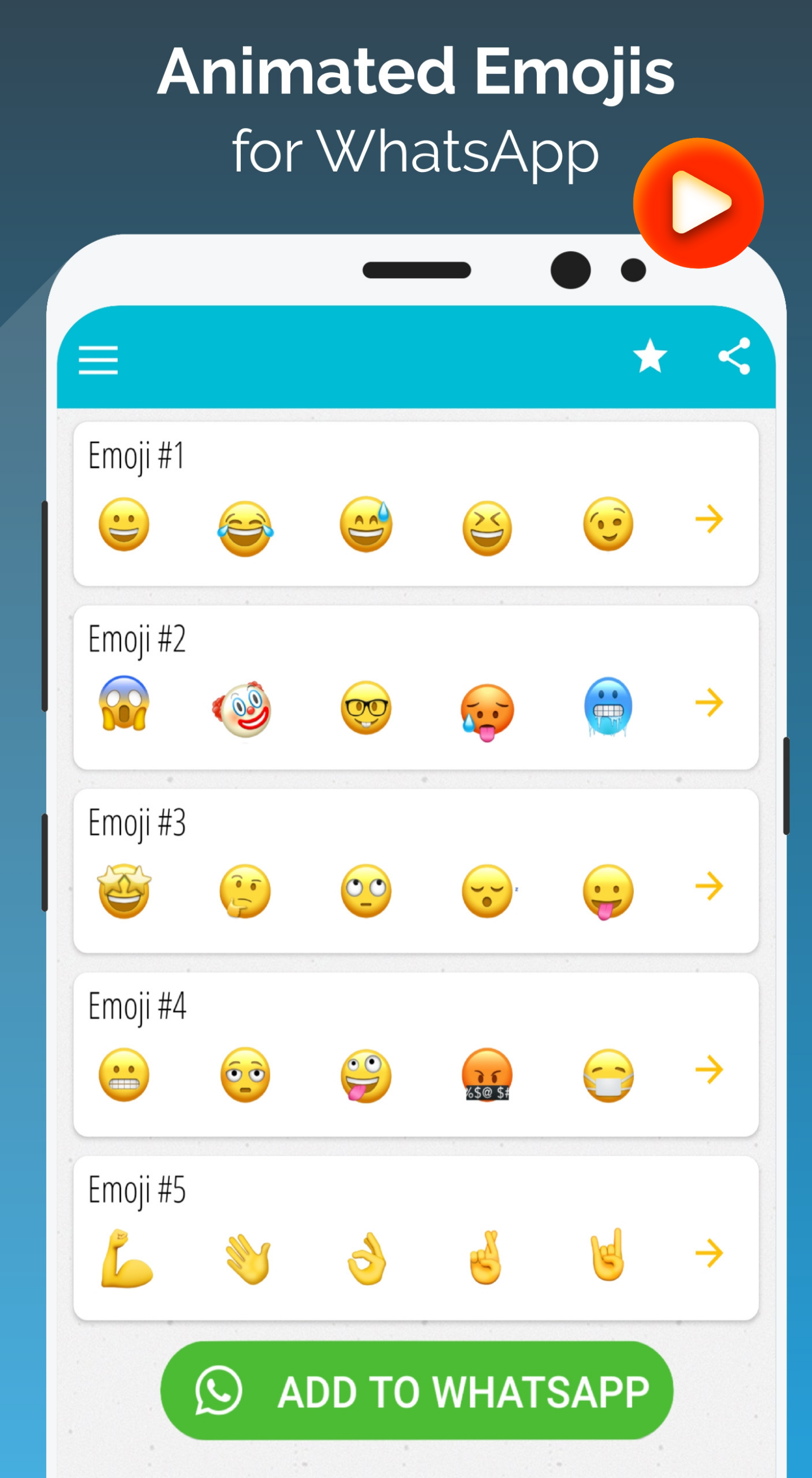 اسکرین شات 3 برنامه Animated Emoji - WAStickerApps