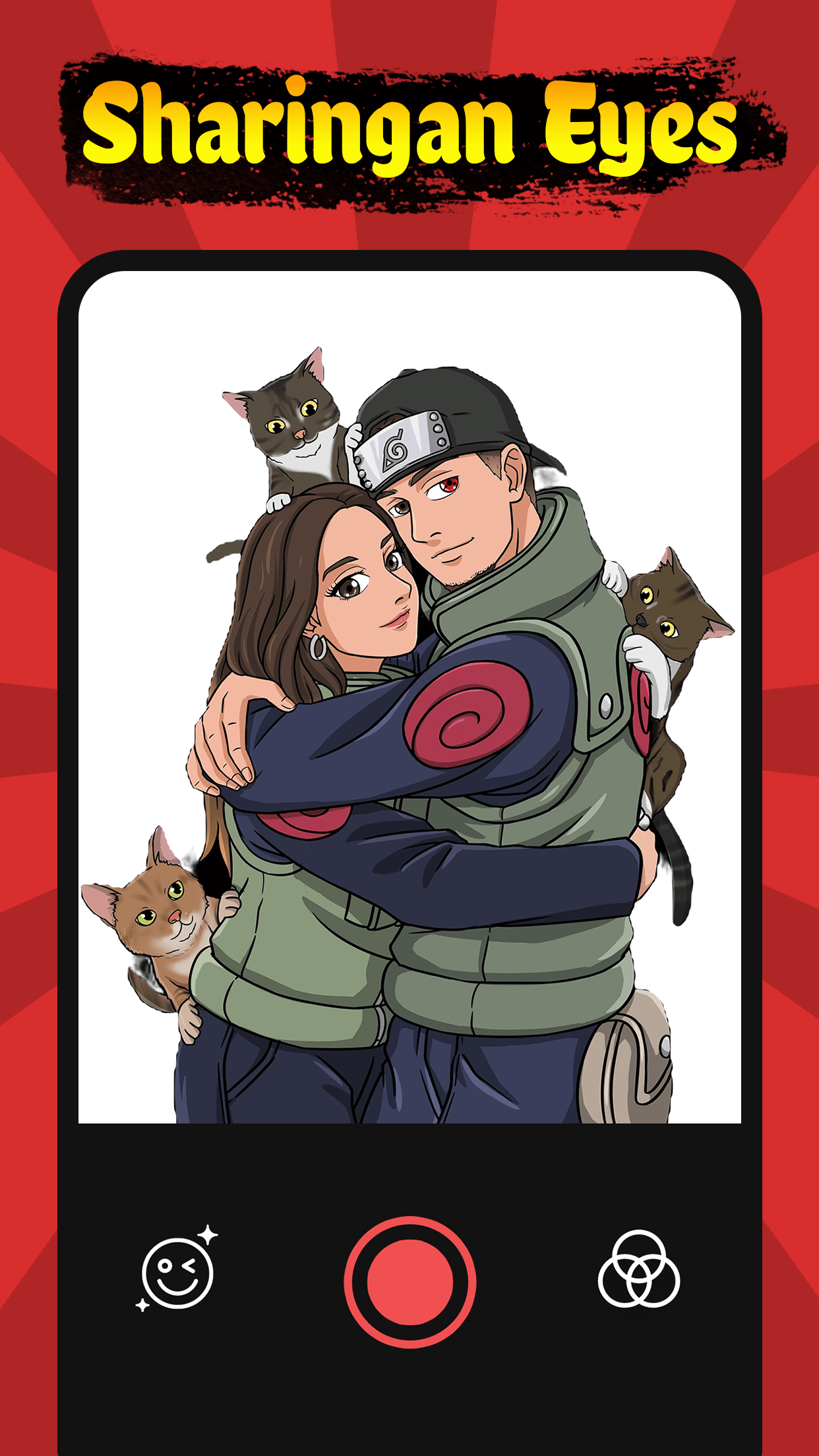 اسکرین شات 3 برنامه Sharingan Eyes Camera - Anime