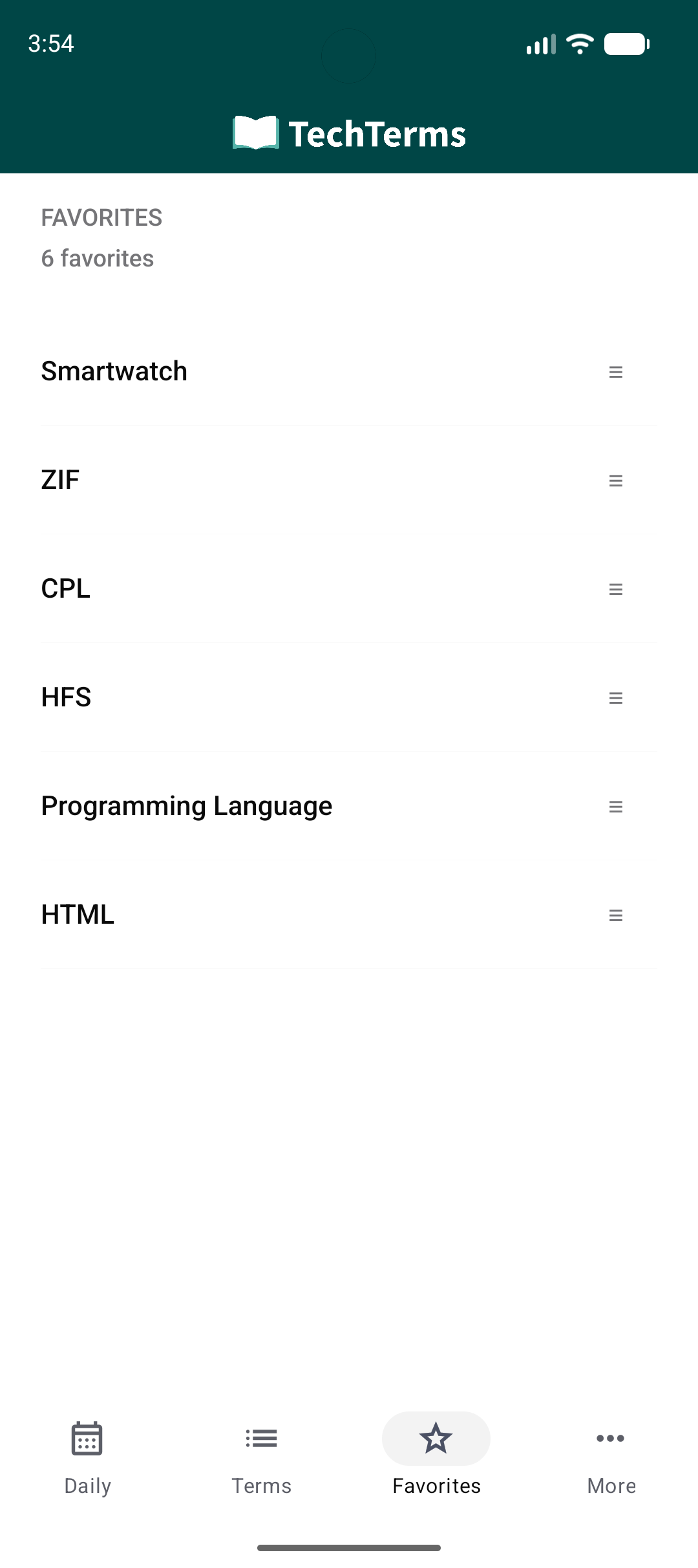 اسکرین شات 2 برنامه Tech Terms