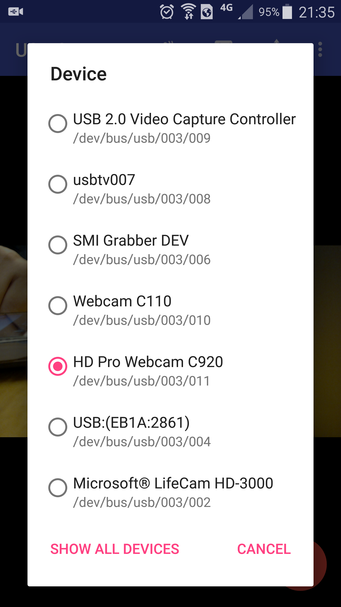 اسکرین شات 2 برنامه USB Camera