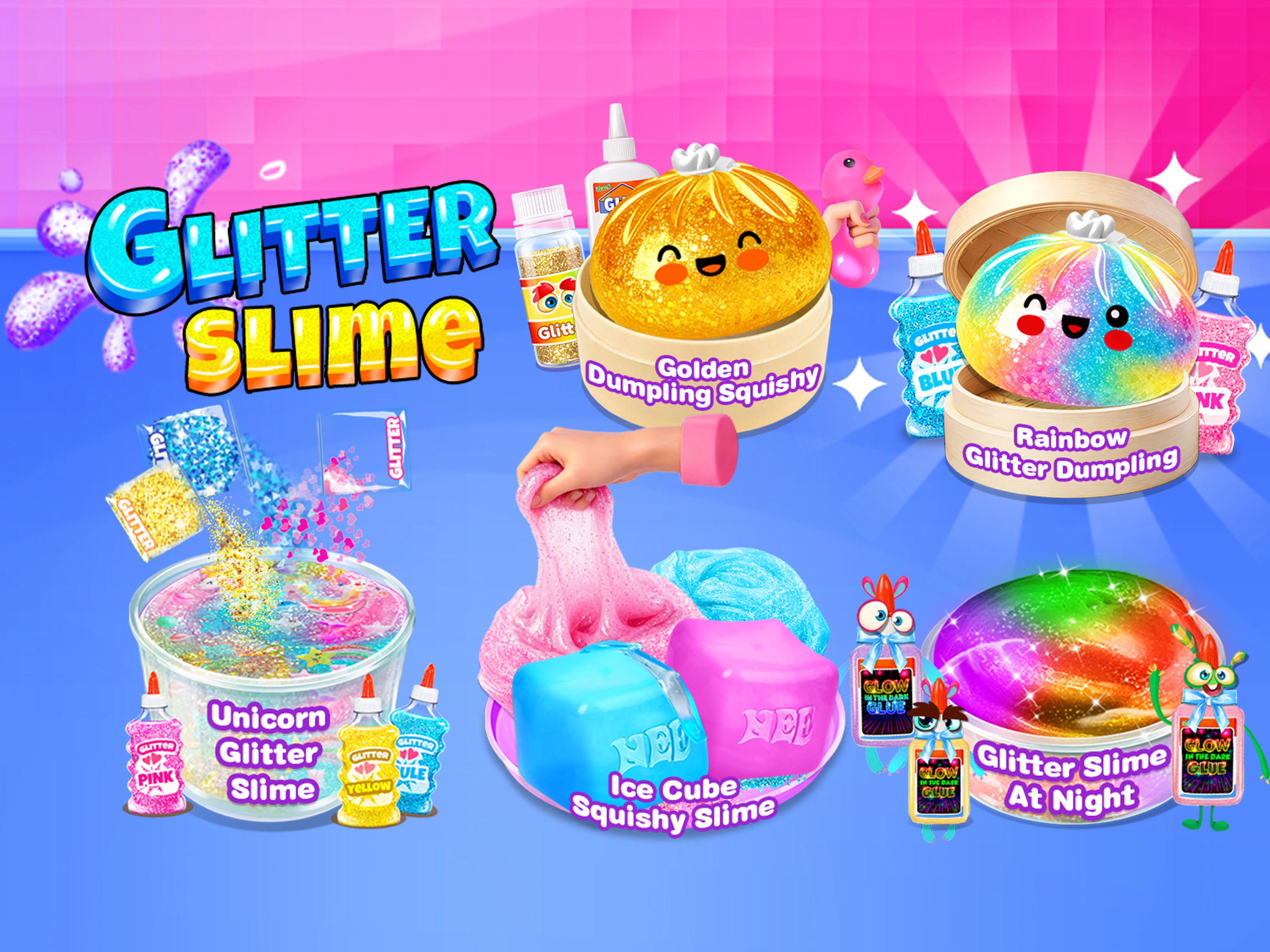 اسکرین شات 1 بازی Dumpling Squishy Glitter Slime
