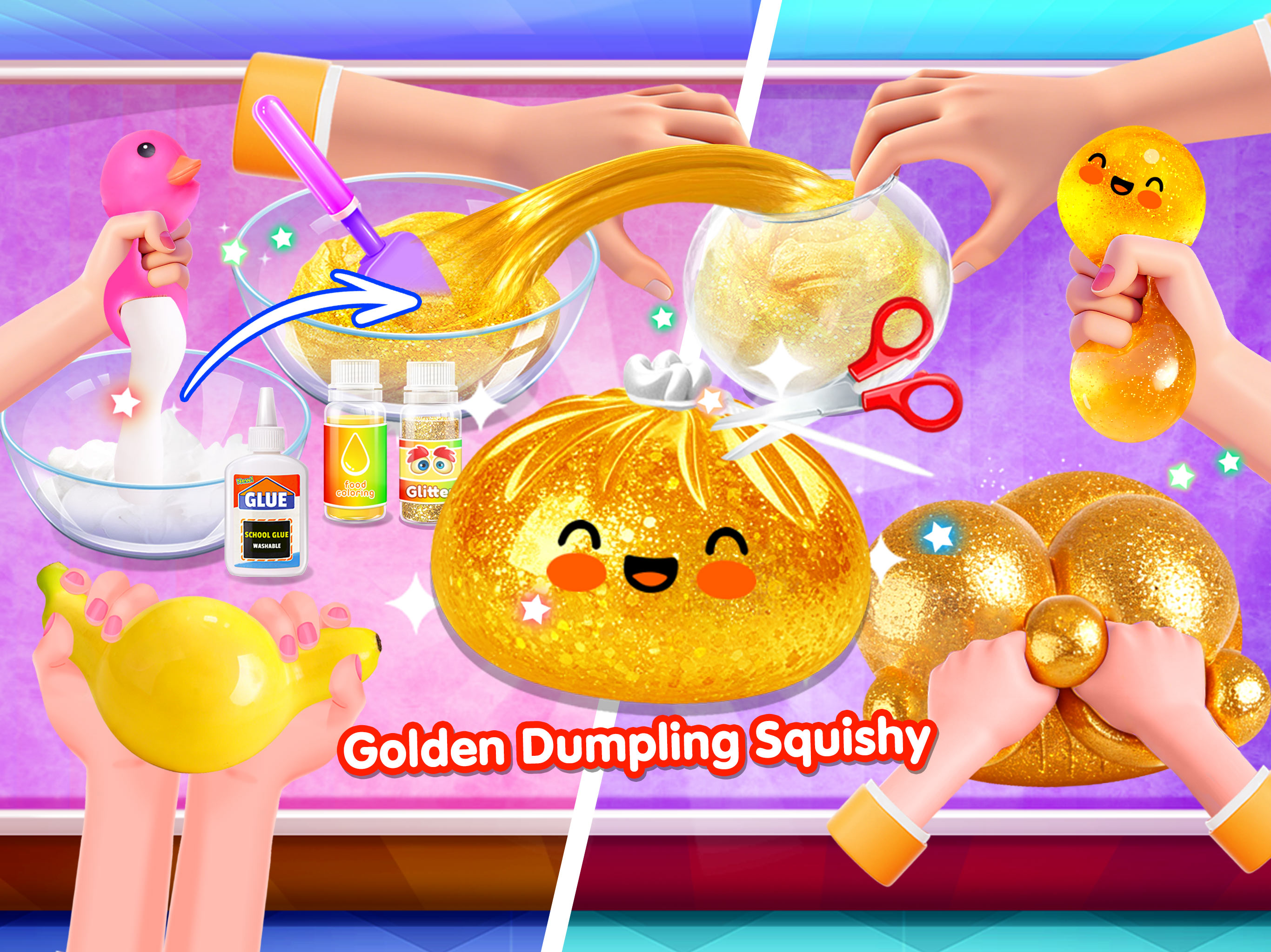 اسکرین شات 2 بازی Dumpling Squishy Glitter Slime