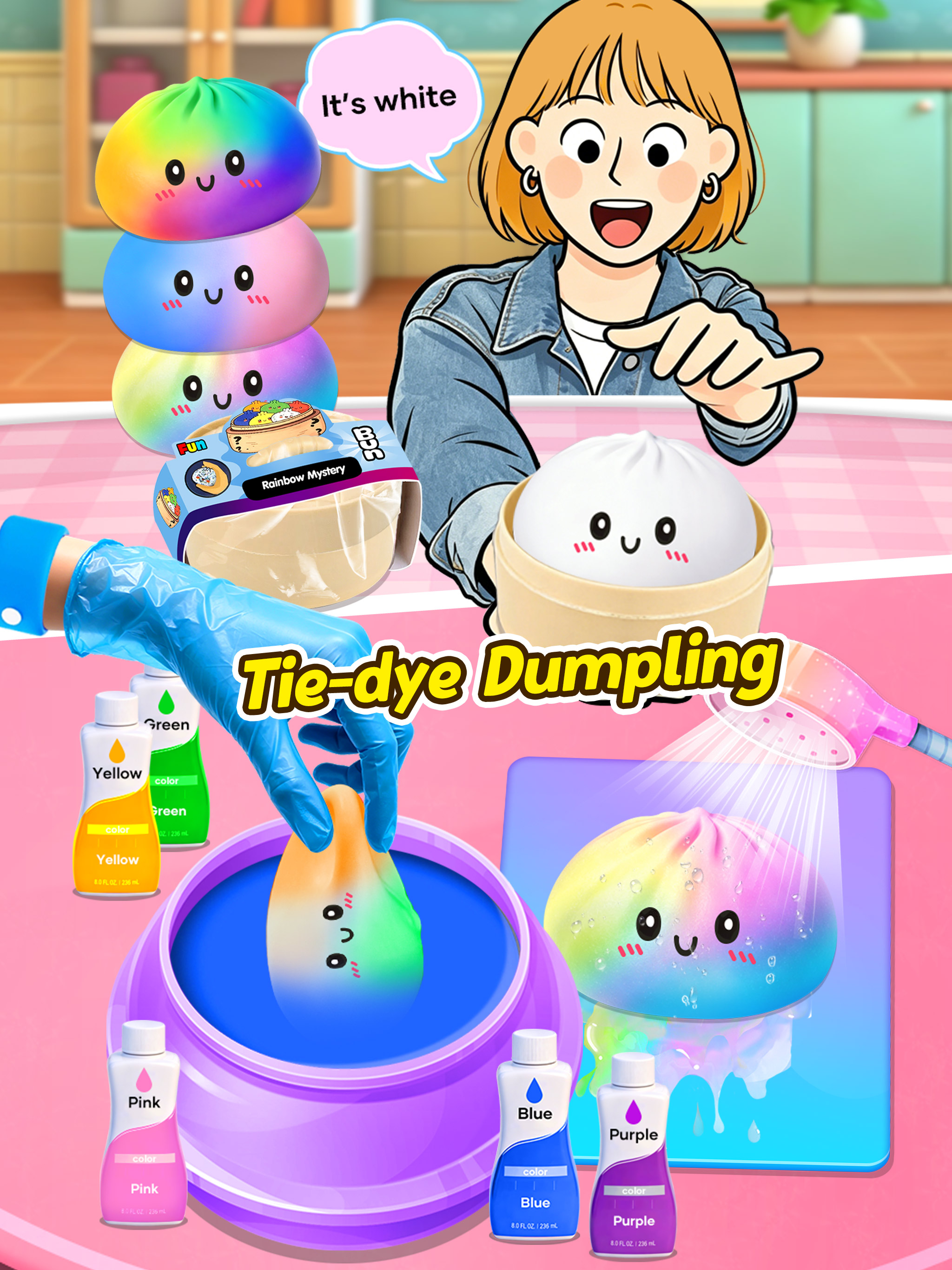 اسکرین شات 2 بازی Tie Dye Dumpling & Dress