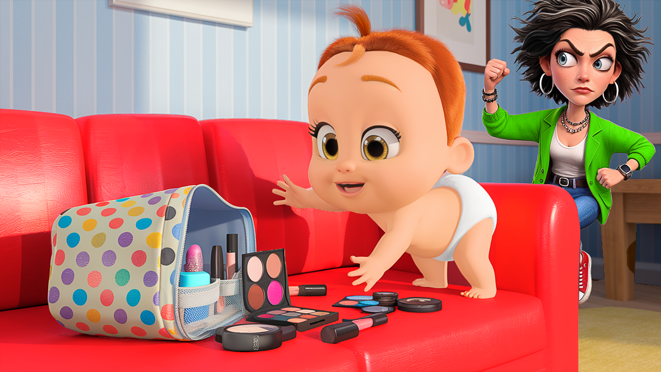 اسکرین شات 1 برنامه Mom & Naughty Boy Prank Game