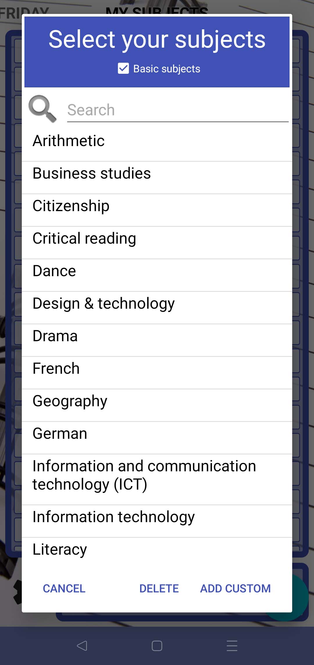 اسکرین شات 6 برنامه My Grades - School Timetable