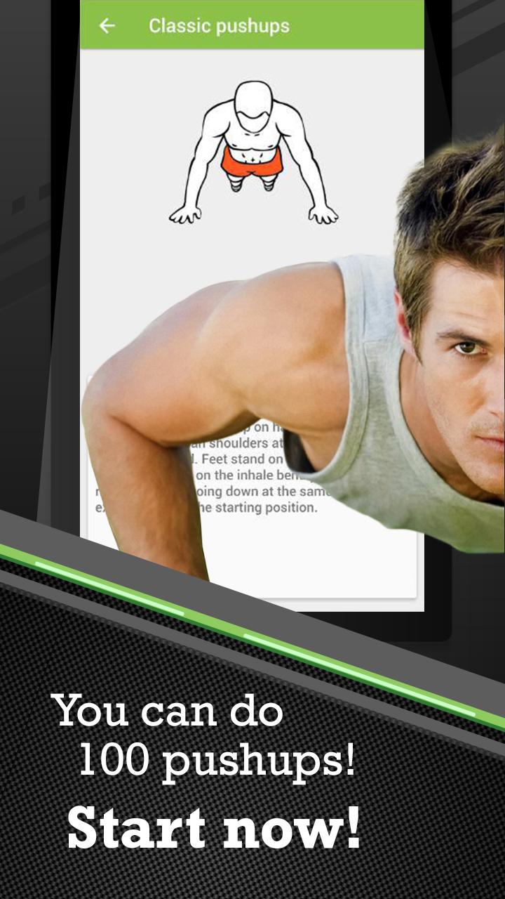 اسکرین شات 1 برنامه 100 Pushups workout BeStronger