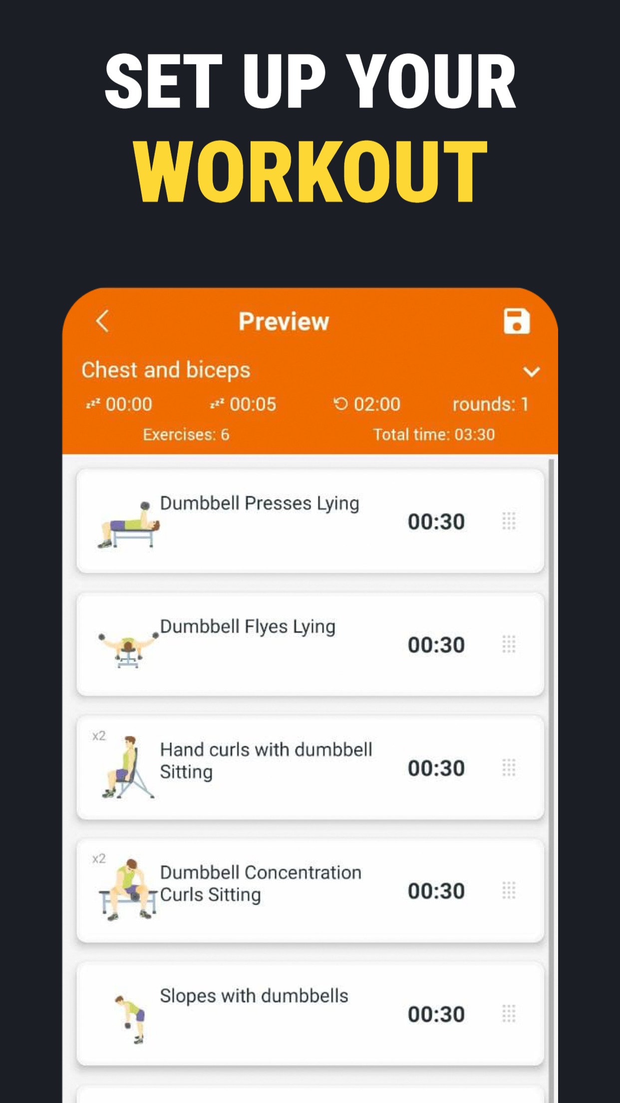 اسکرین شات 5 برنامه Home workouts with dumbbells