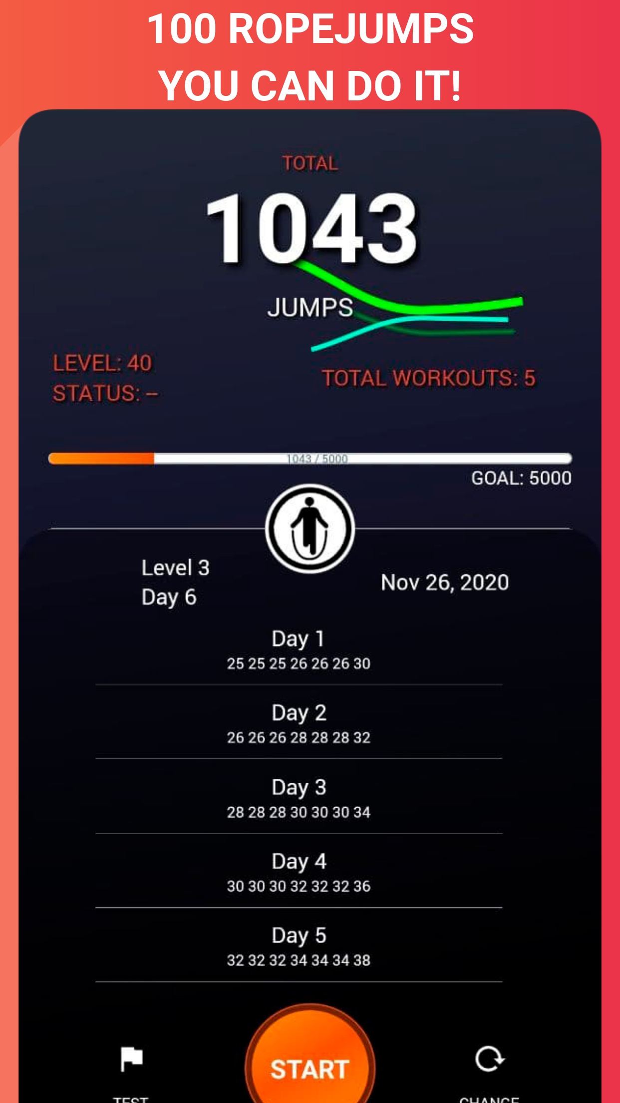 اسکرین شات 1 برنامه 1000 jumping rope BeStronger