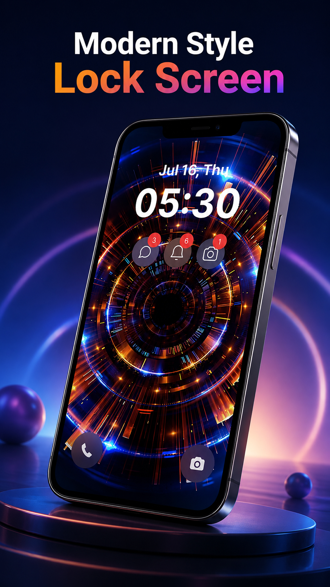 اسکرین شات 4 برنامه Modern Style Lockscreen