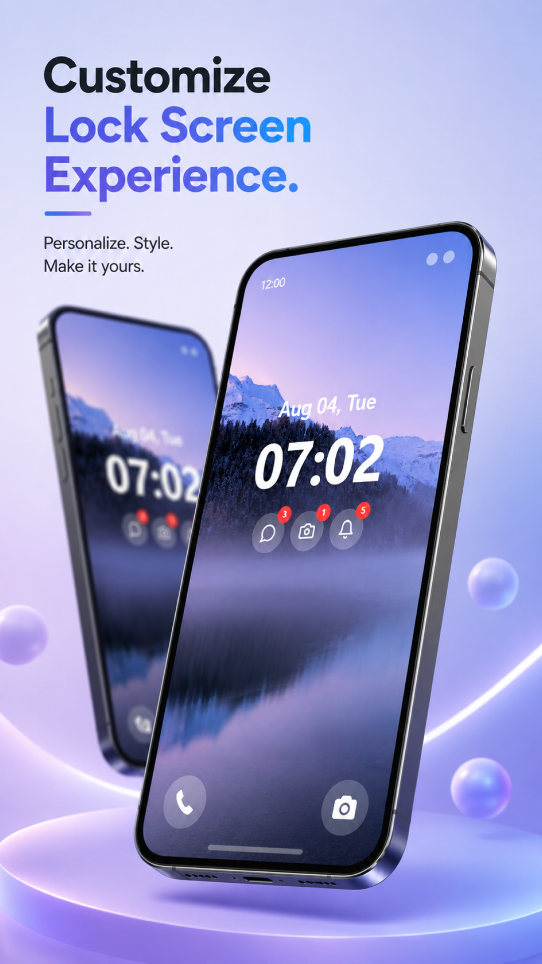 اسکرین شات 3 برنامه Win 11 Style lock screen