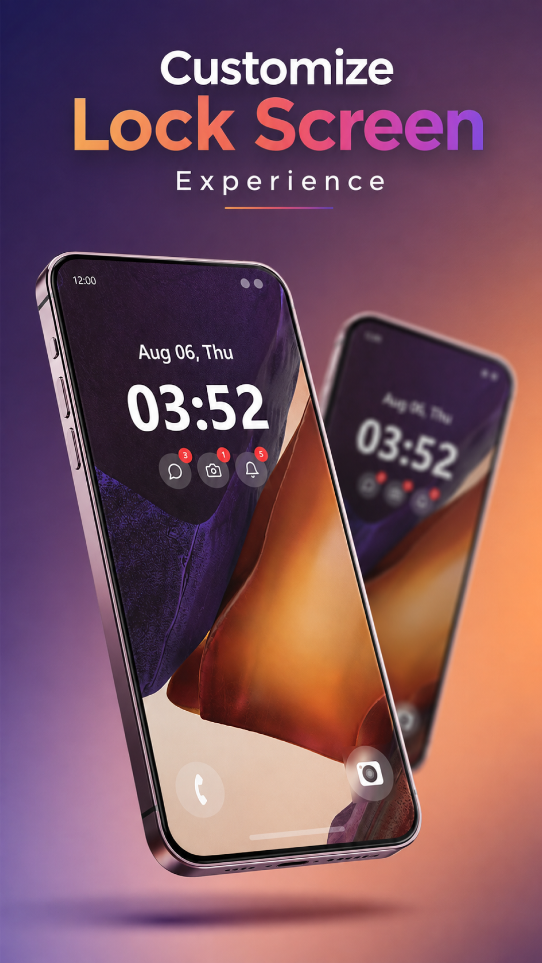 اسکرین شات 4 برنامه Lock Screen Note 20 Style