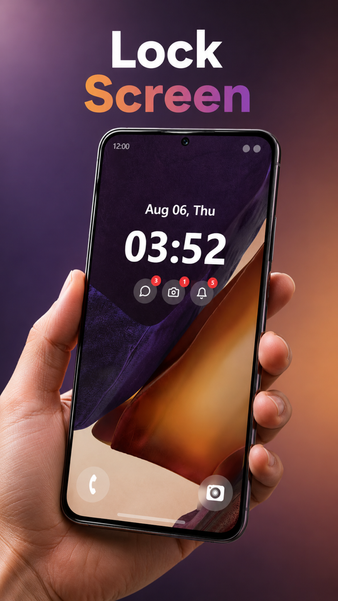 اسکرین شات 2 برنامه Lock Screen Note 20 Style