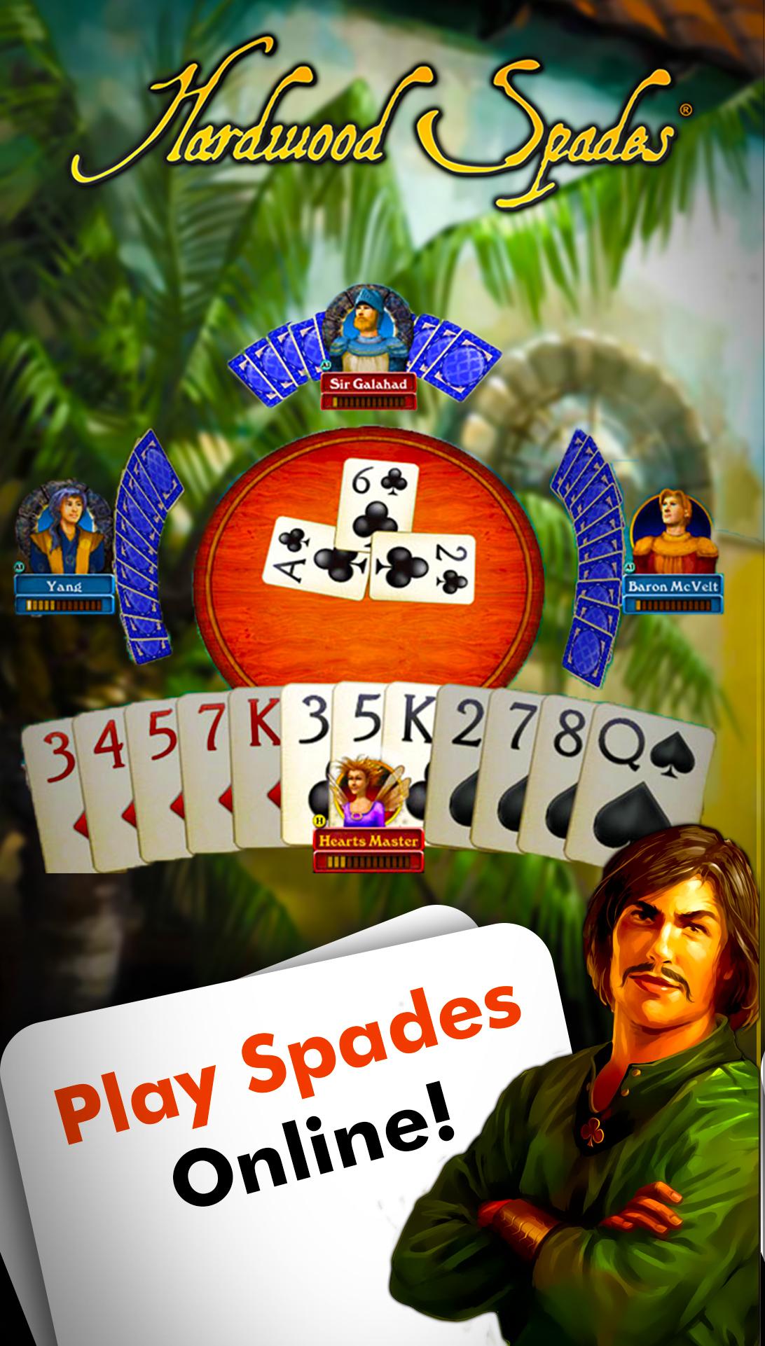 اسکرین شات 1 بازی Hardwood Spades - Card Game