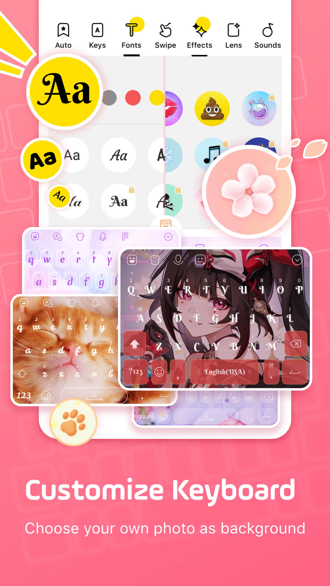 اسکرین شات 1 برنامه Facemoji AI Emoji Keyboard