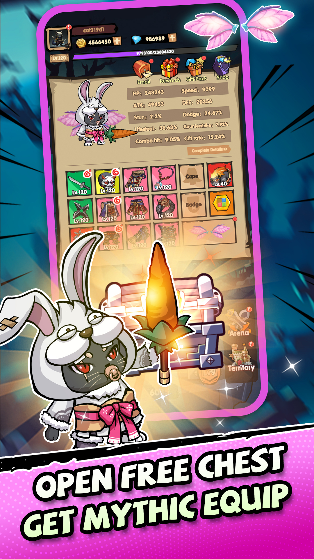 اسکرین شات 2 بازی Ninja Cat - Idle Arena