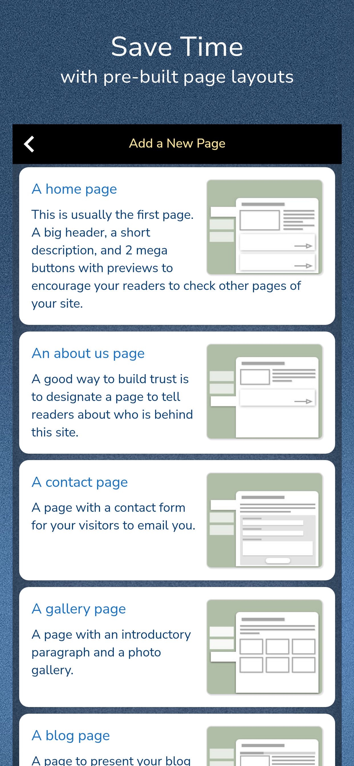 اسکرین شات 4 برنامه Website Builder for Android