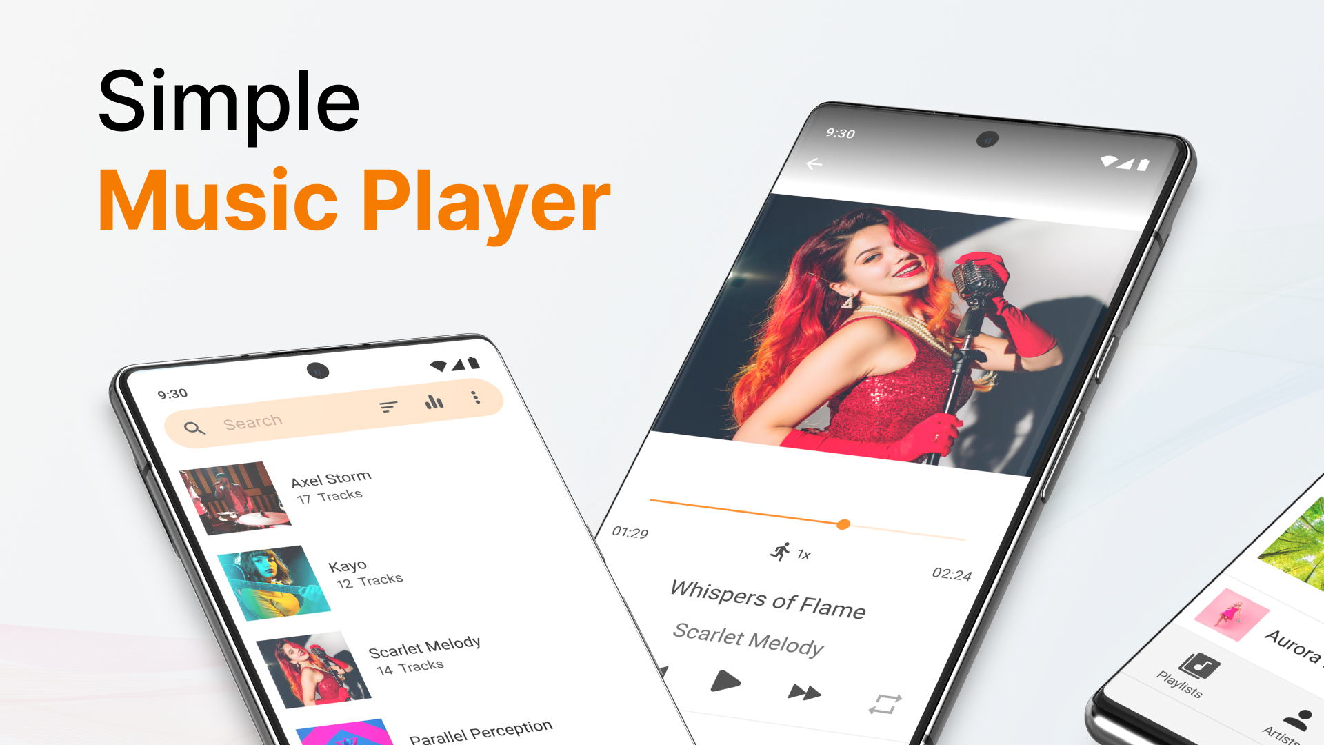اسکرین شات 1 برنامه Simple Music Player