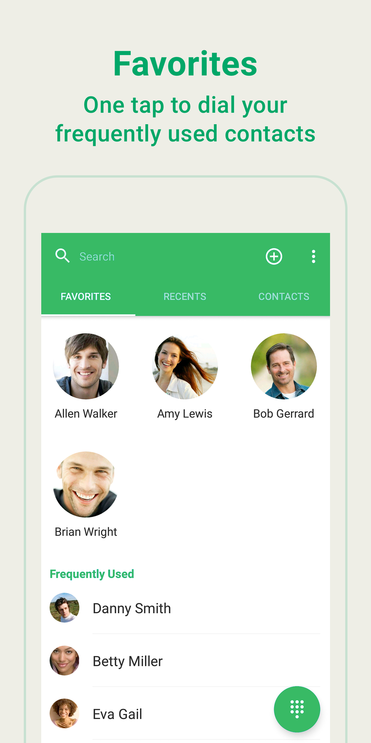 اسکرین شات 4 برنامه Easy Phone: Dialer & Caller ID