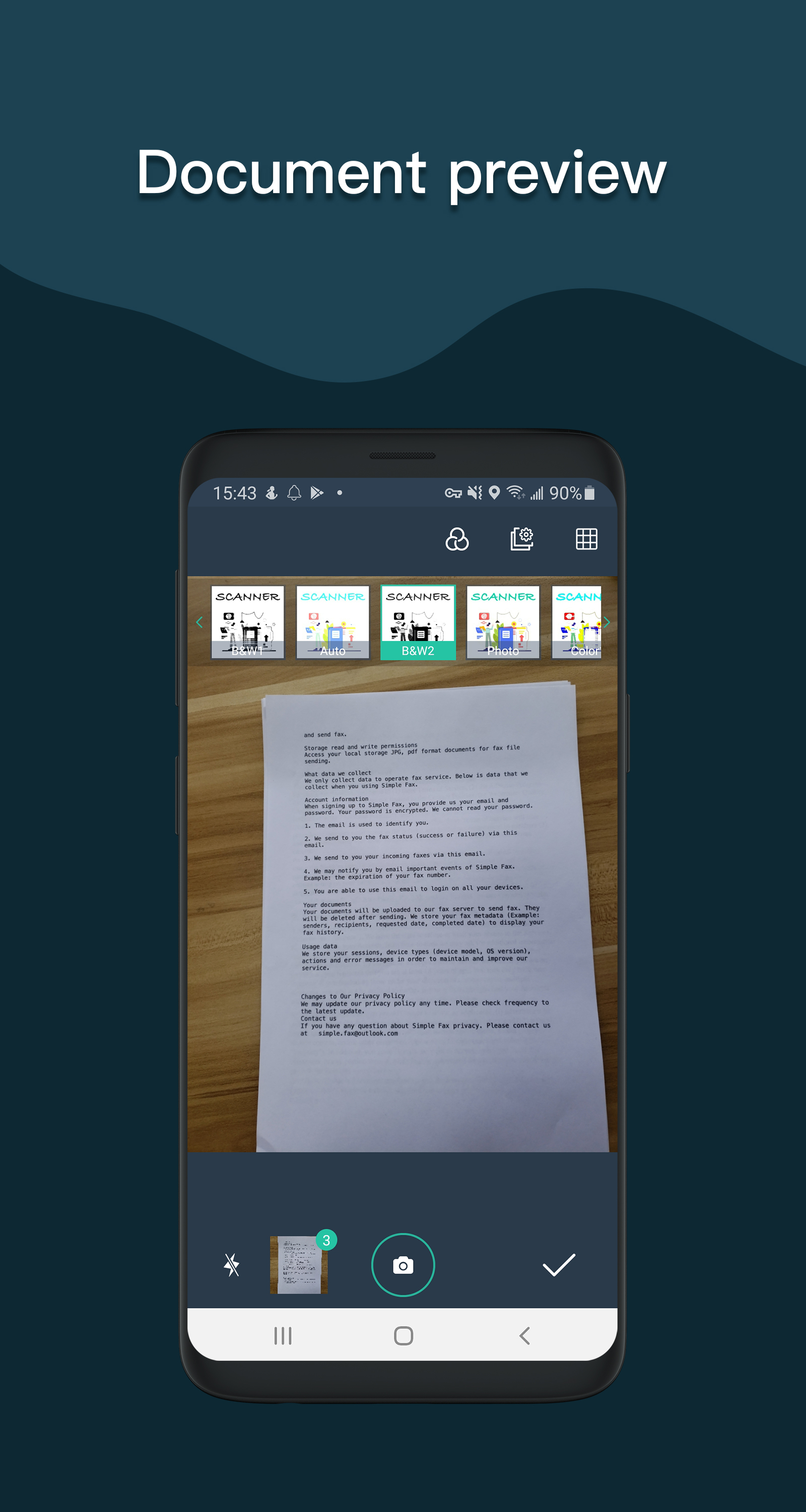 اسکرین شات 4 برنامه Simple Scan - PDF Scanner App