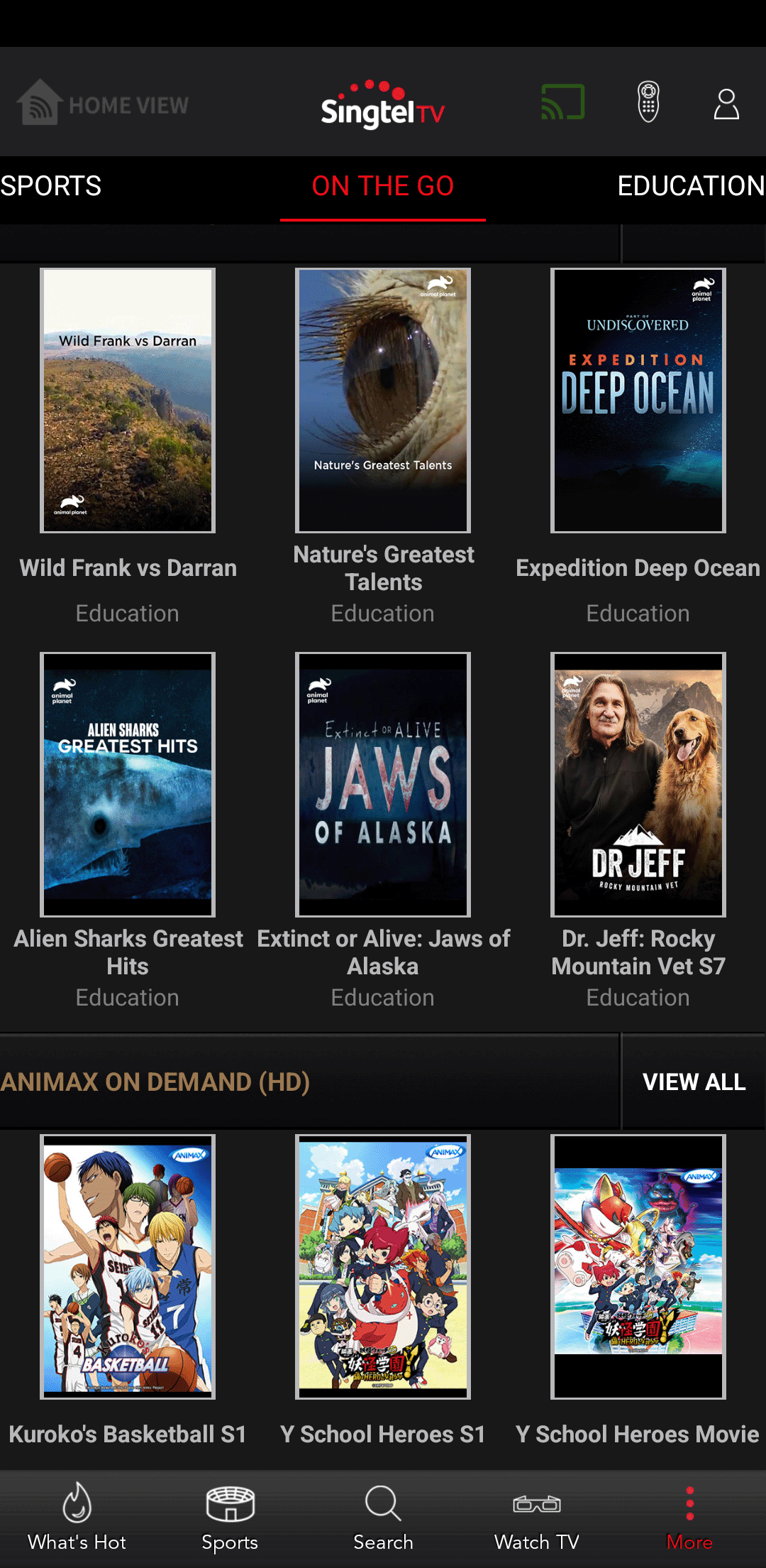 اسکرین شات 2 برنامه Singtel TV GO