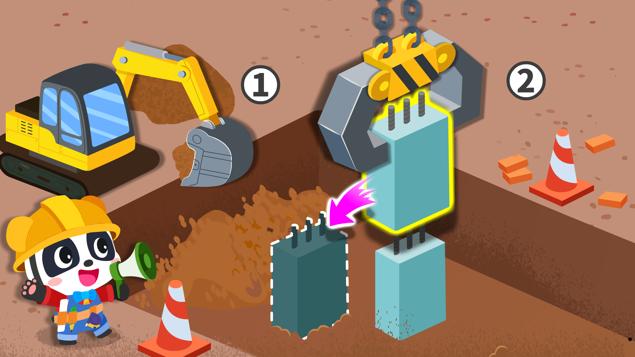 اسکرین شات 2 بازی Baby Panda's City Buildings