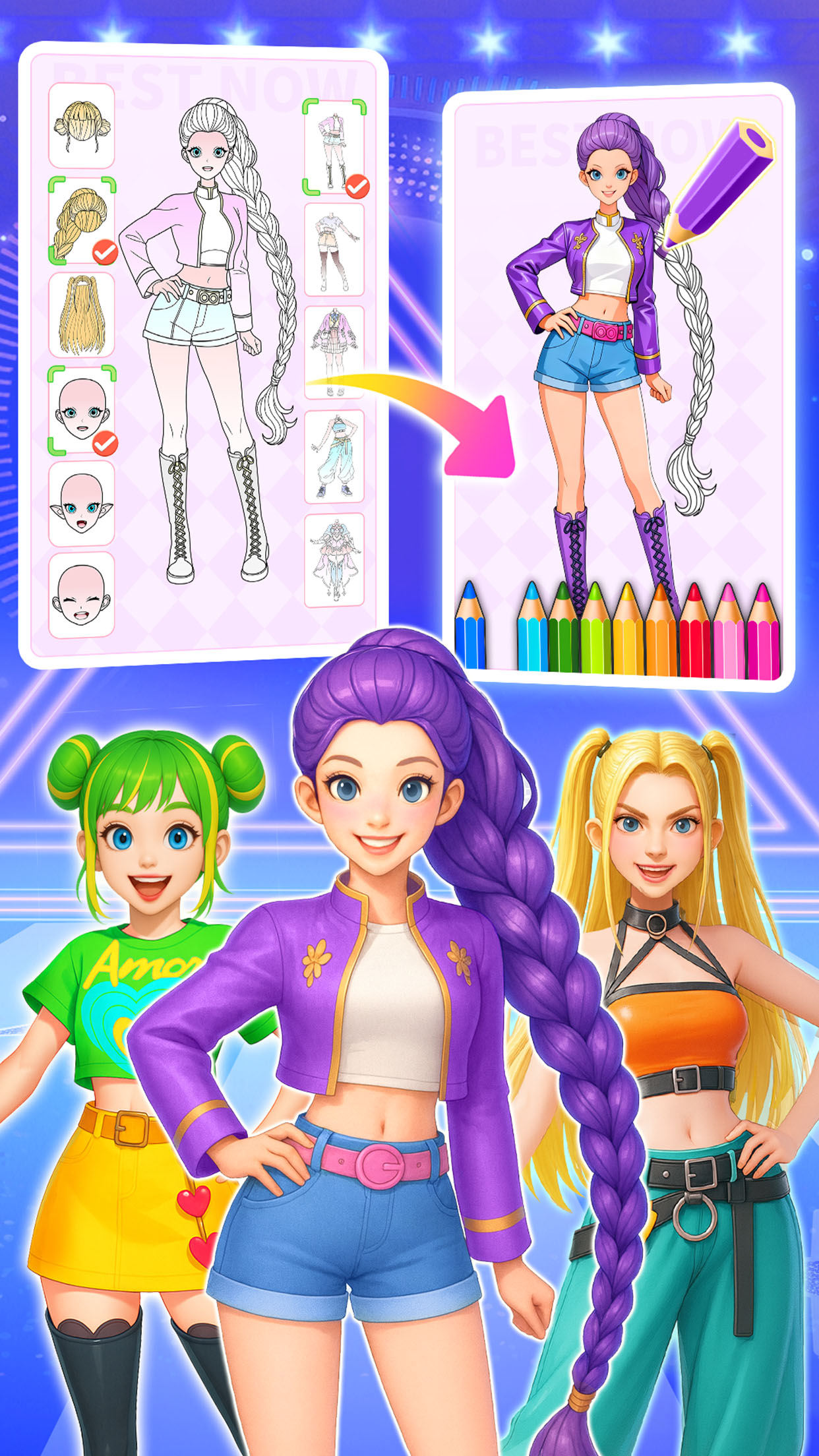 اسکرین شات 2 بازی Princess Game Fantasy Coloring
