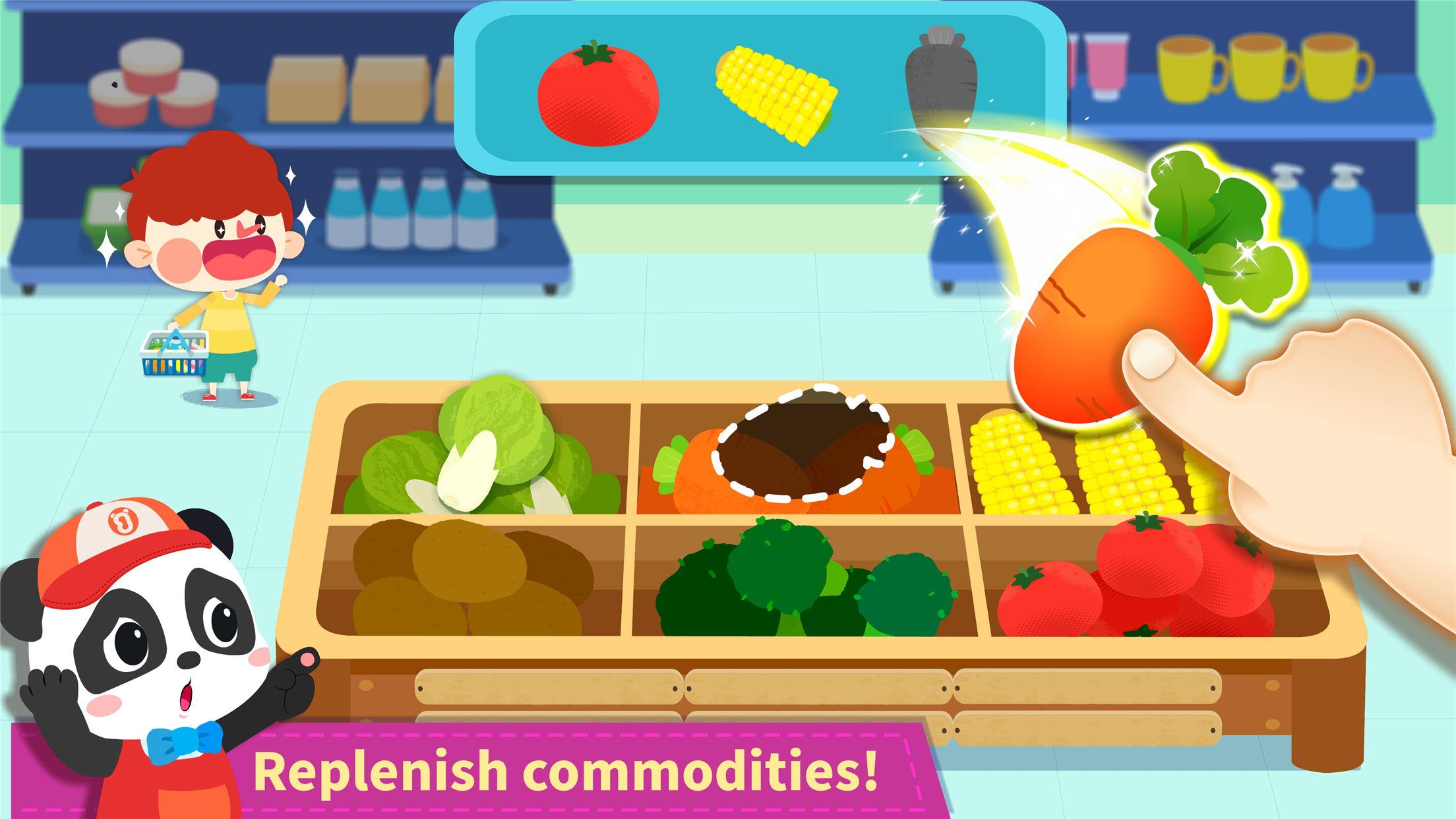 اسکرین شات 4 بازی Baby Panda's Town: Supermarket