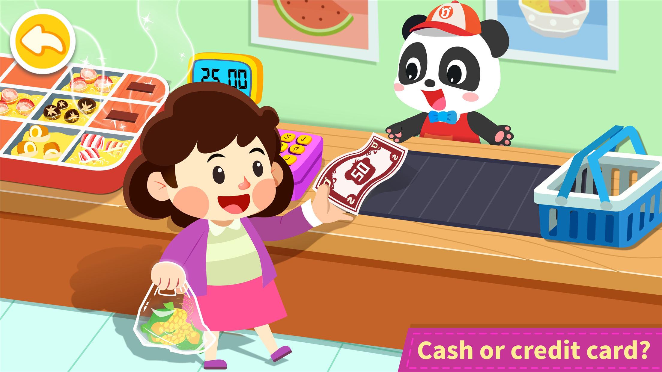 اسکرین شات 3 بازی Baby Panda's Town: Supermarket