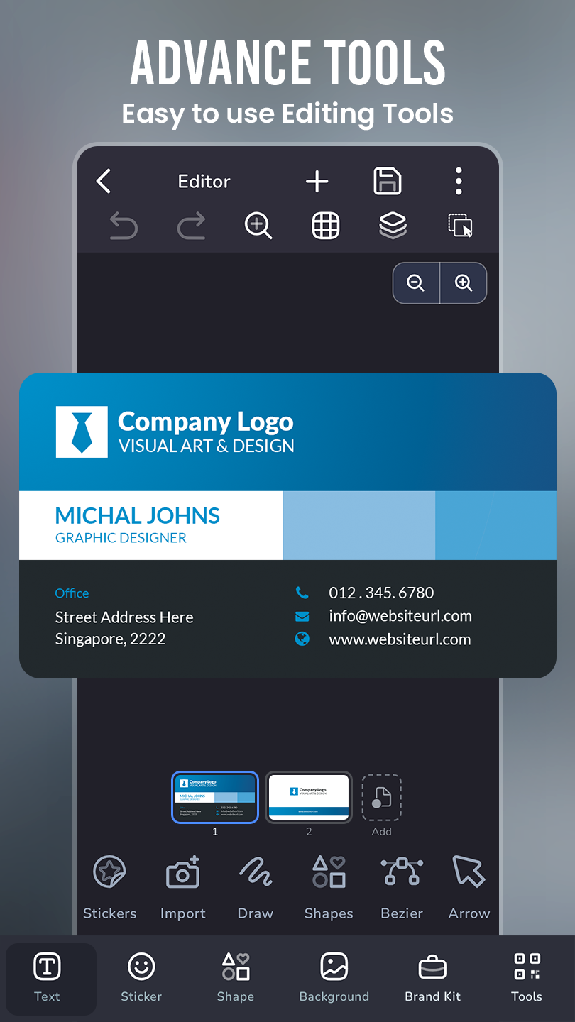 اسکرین شات 4 برنامه Ultimate Business Card Maker