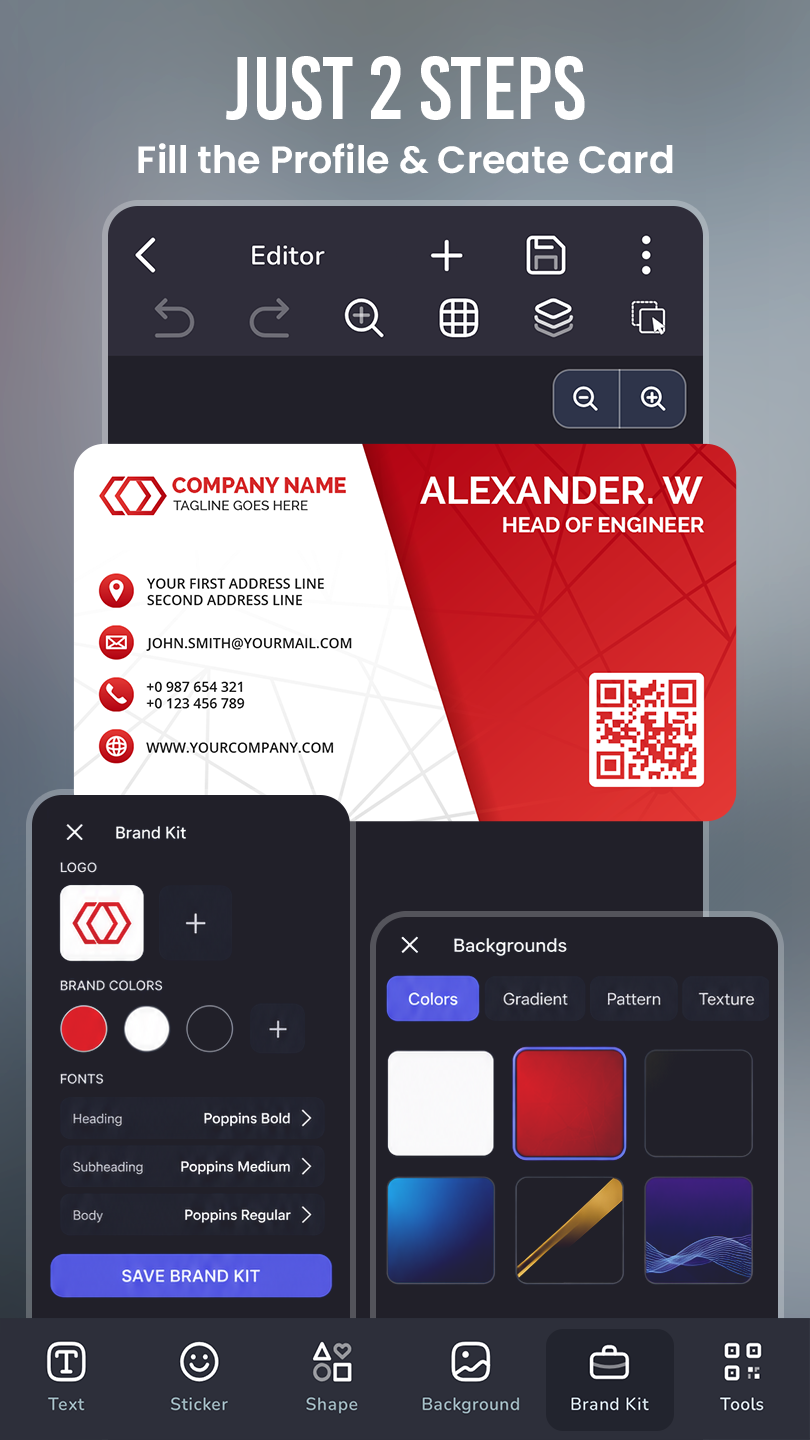 اسکرین شات 2 برنامه Ultimate Business Card Maker